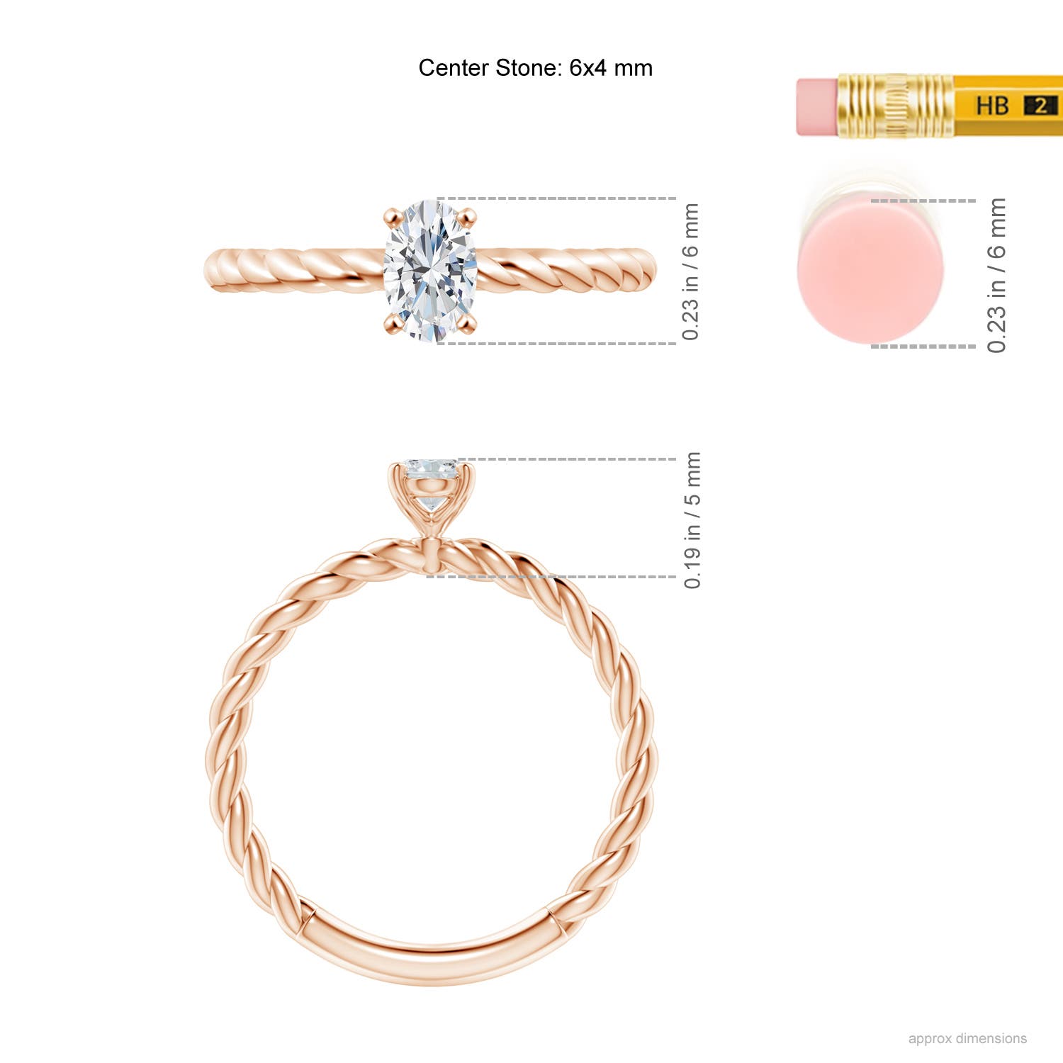 G, VS2 / 0.43 CT / 14 KT Rose Gold