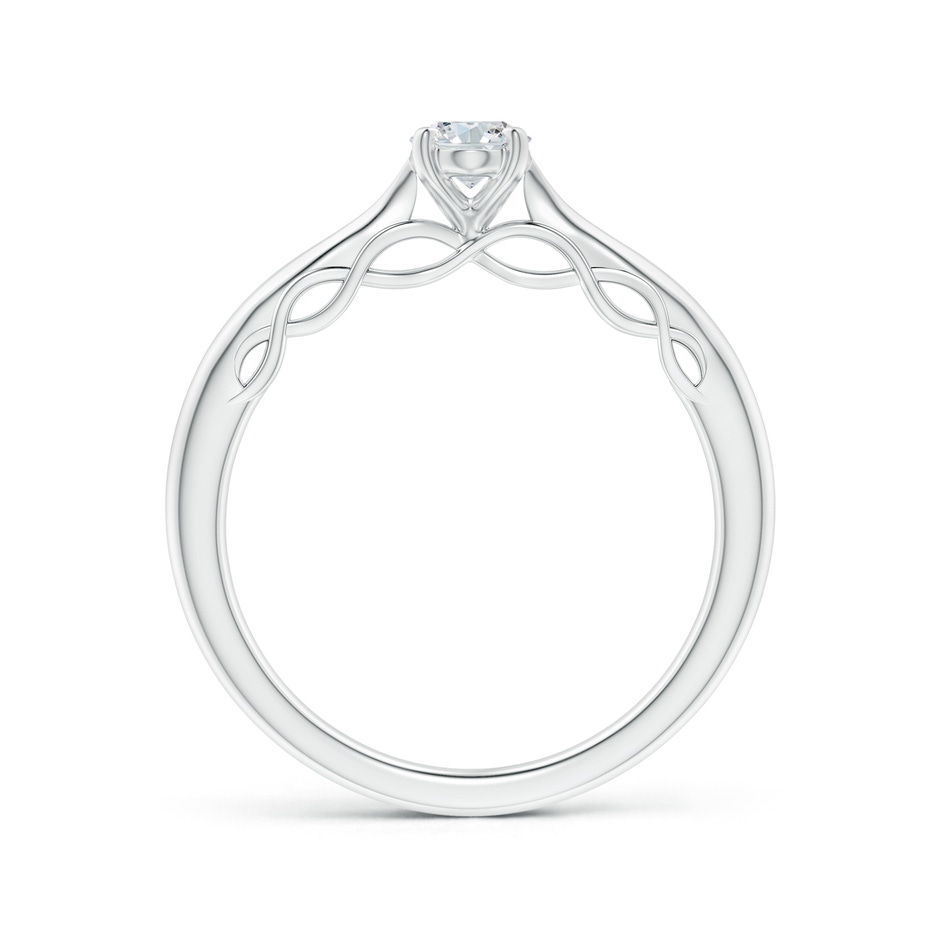 6x4mm GVS2 Oval Diamond Solitaire Infinity Engagement Ring in White Gold side-1