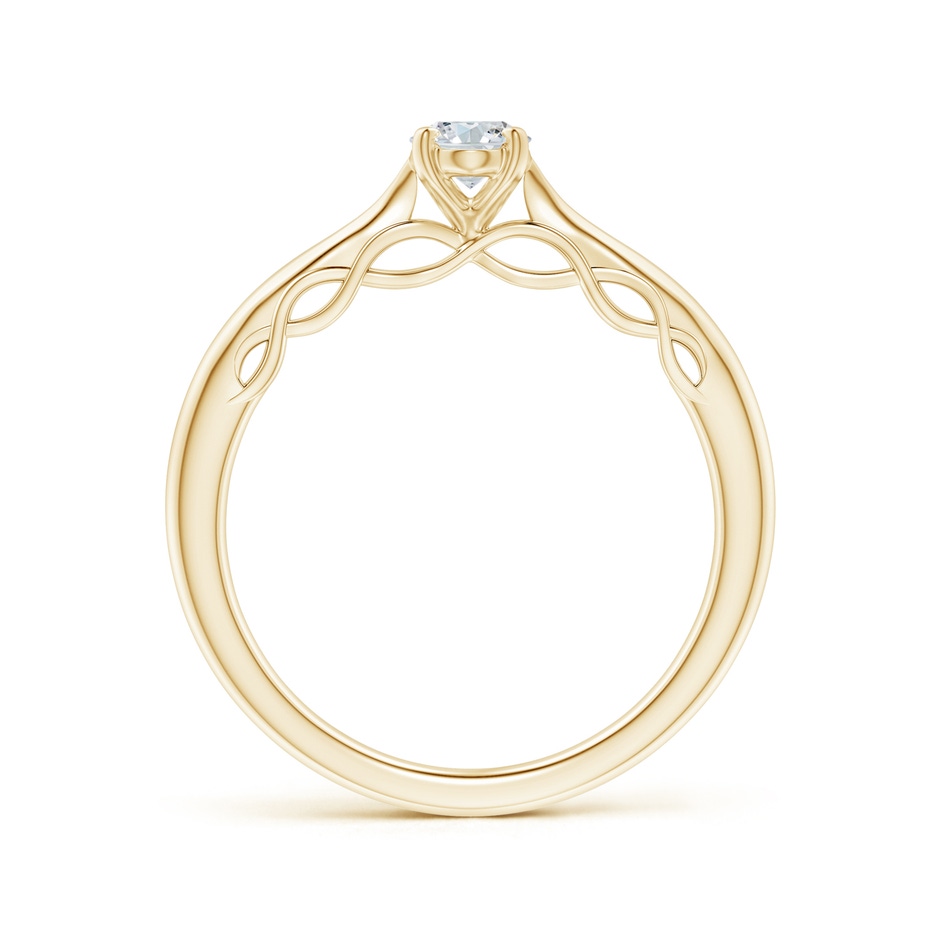 6x4mm GVS2 Oval Diamond Solitaire Infinity Engagement Ring in Yellow Gold side-1