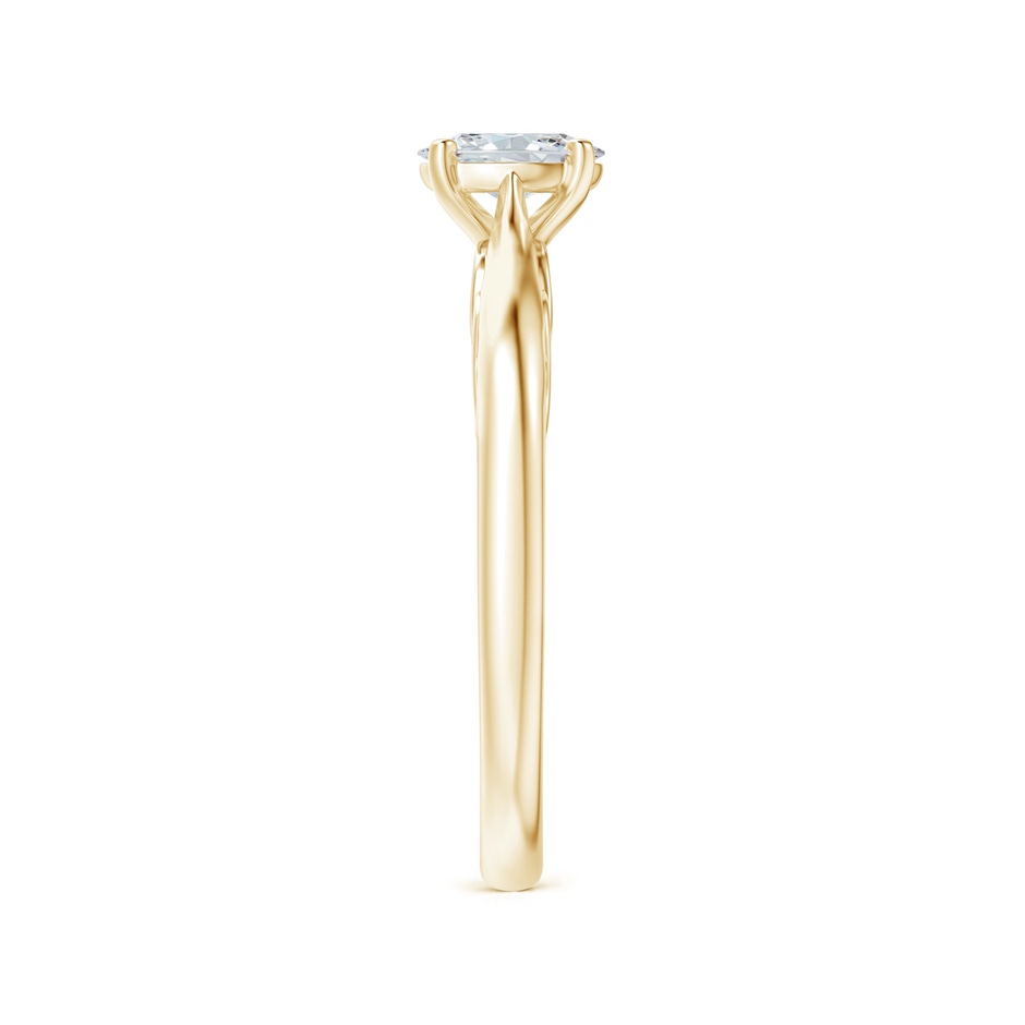 6x4mm GVS2 Oval Diamond Solitaire Infinity Engagement Ring in Yellow Gold side-2