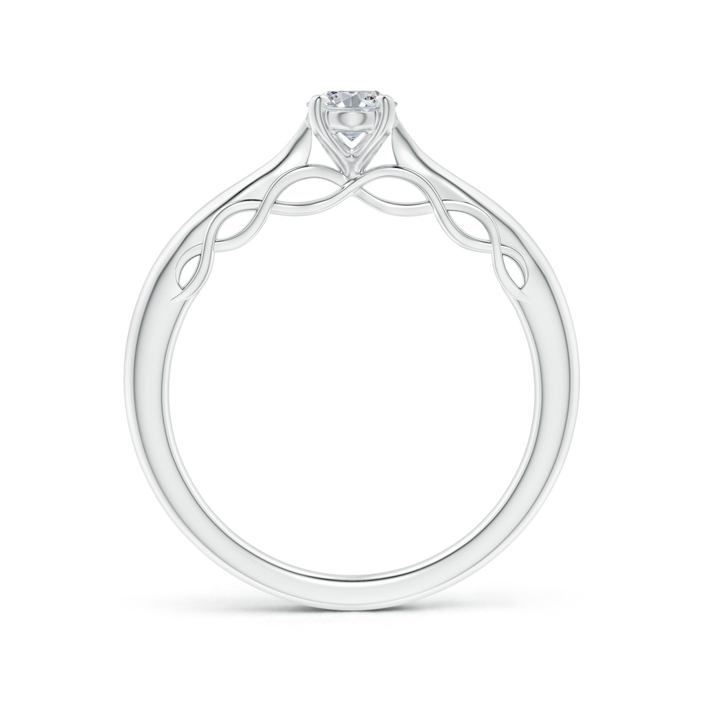 6x4mm HSI2 Oval Diamond Solitaire Infinity Engagement Ring in White Gold - side_1