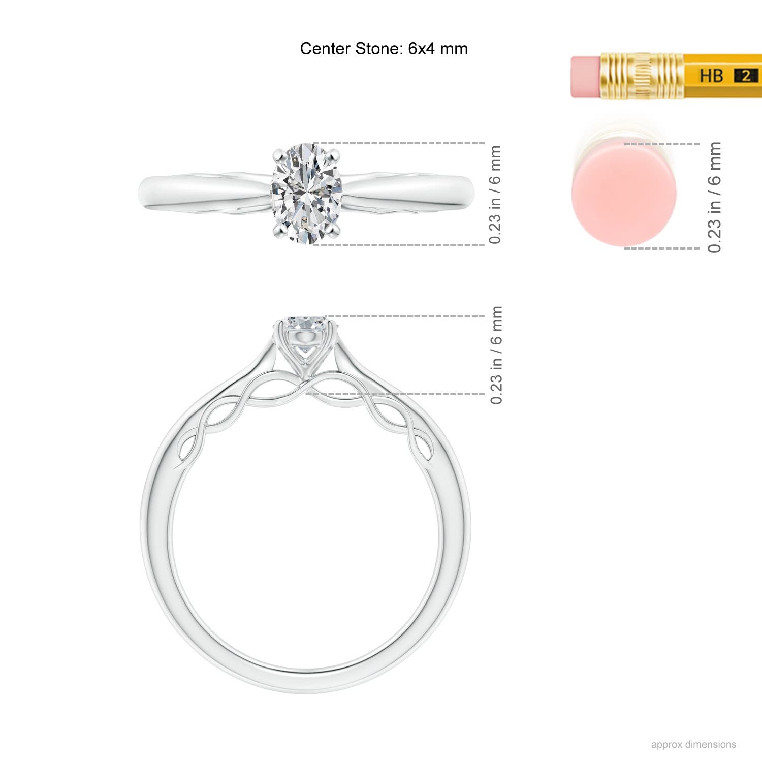 H, SI2 / 0.43 CT / 14 KT White Gold