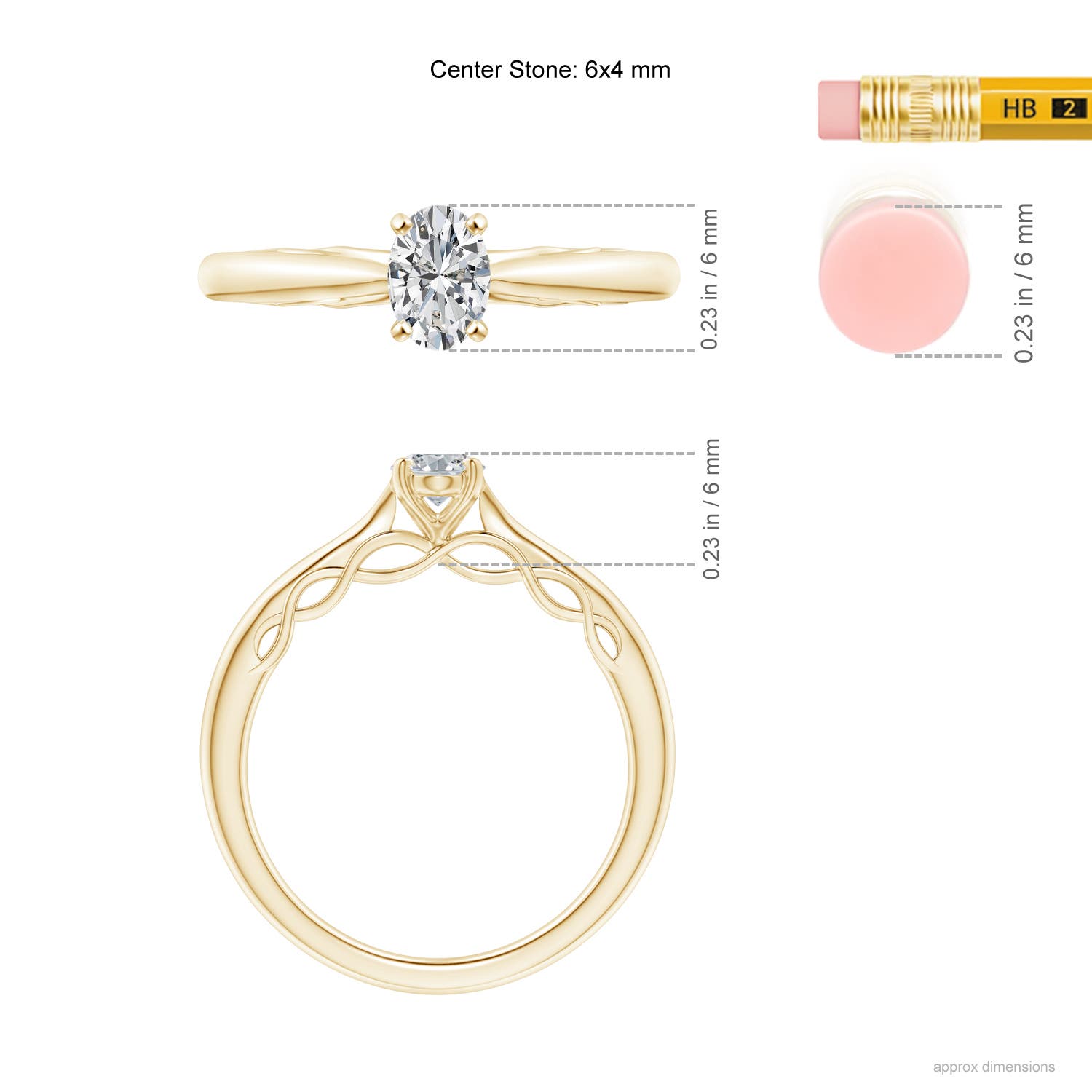 H, SI2 / 0.43 CT / 14 KT Yellow Gold