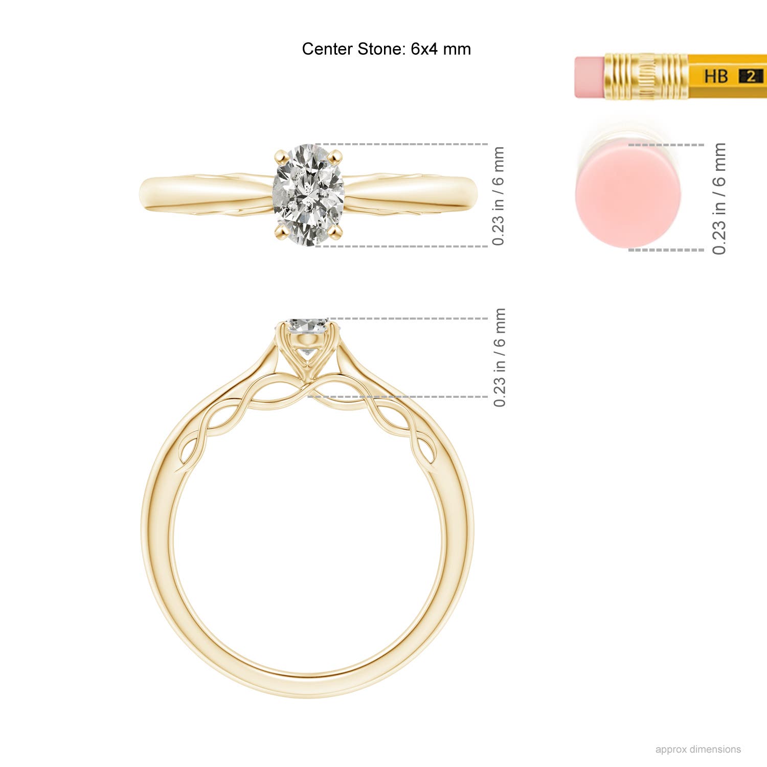 K, I3 / 0.43 CT / 14 KT Yellow Gold