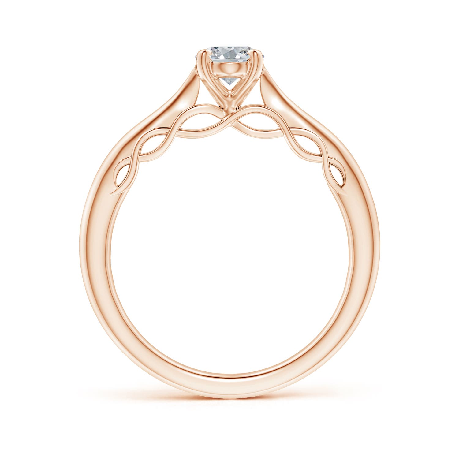 H, SI2 / 0.76 CT / 14 KT Rose Gold