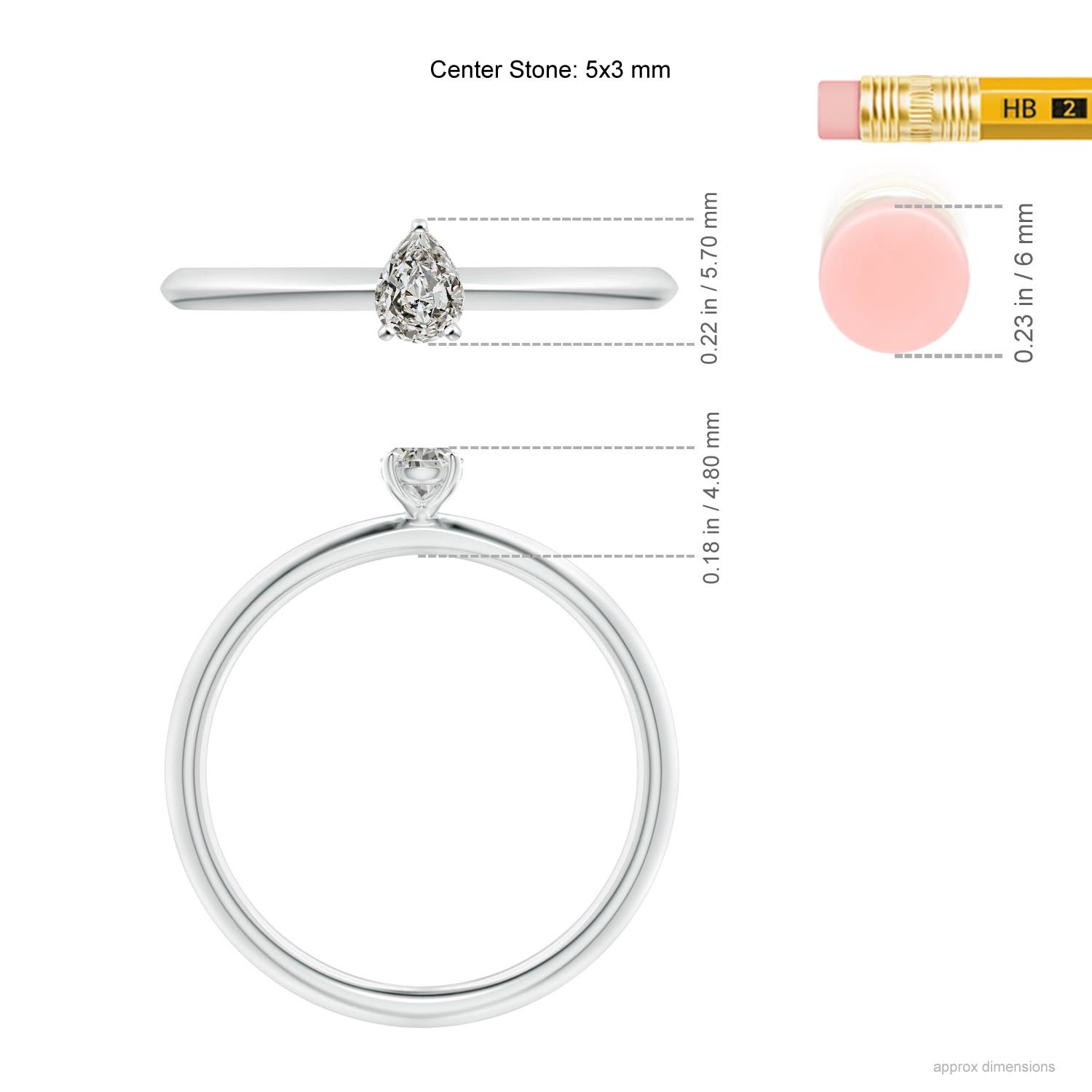 K, I3 / 0.2 CT / 14 KT White Gold