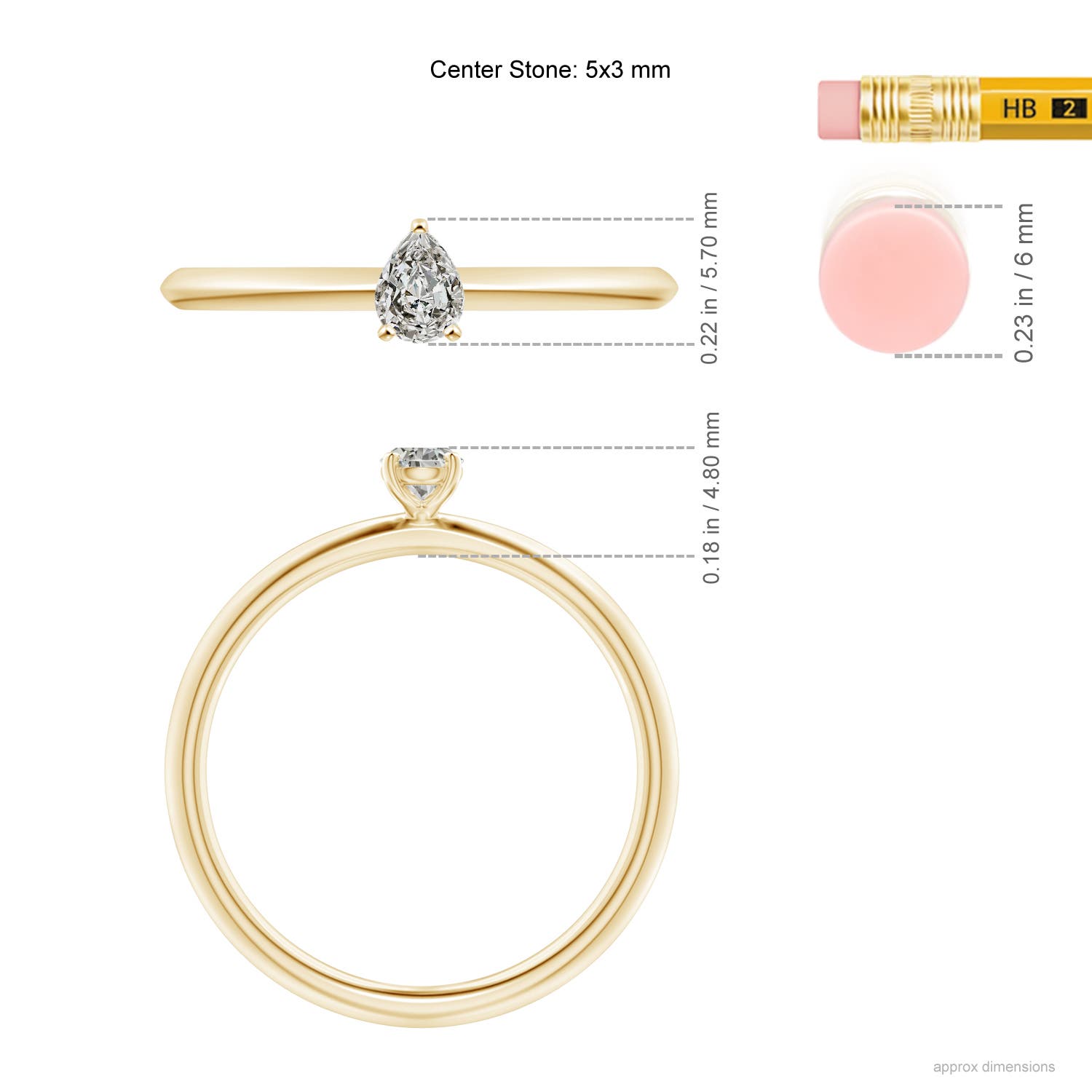 K, I3 / 0.2 CT / 14 KT Yellow Gold