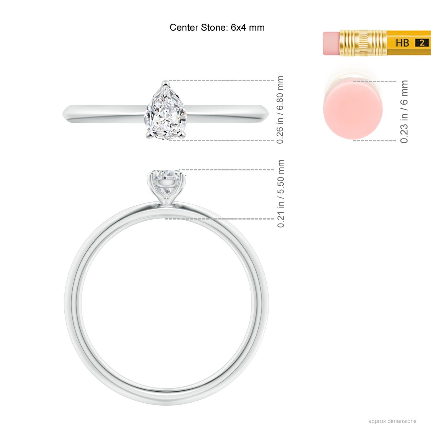 H, SI2 / 0.4 CT / 14 KT White Gold