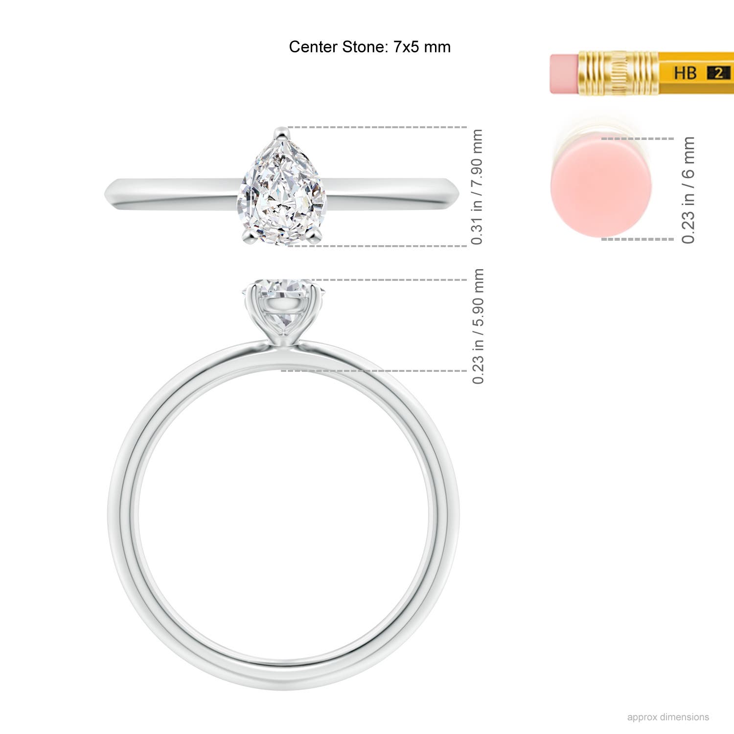 H, SI2 / 0.71 CT / 14 KT White Gold