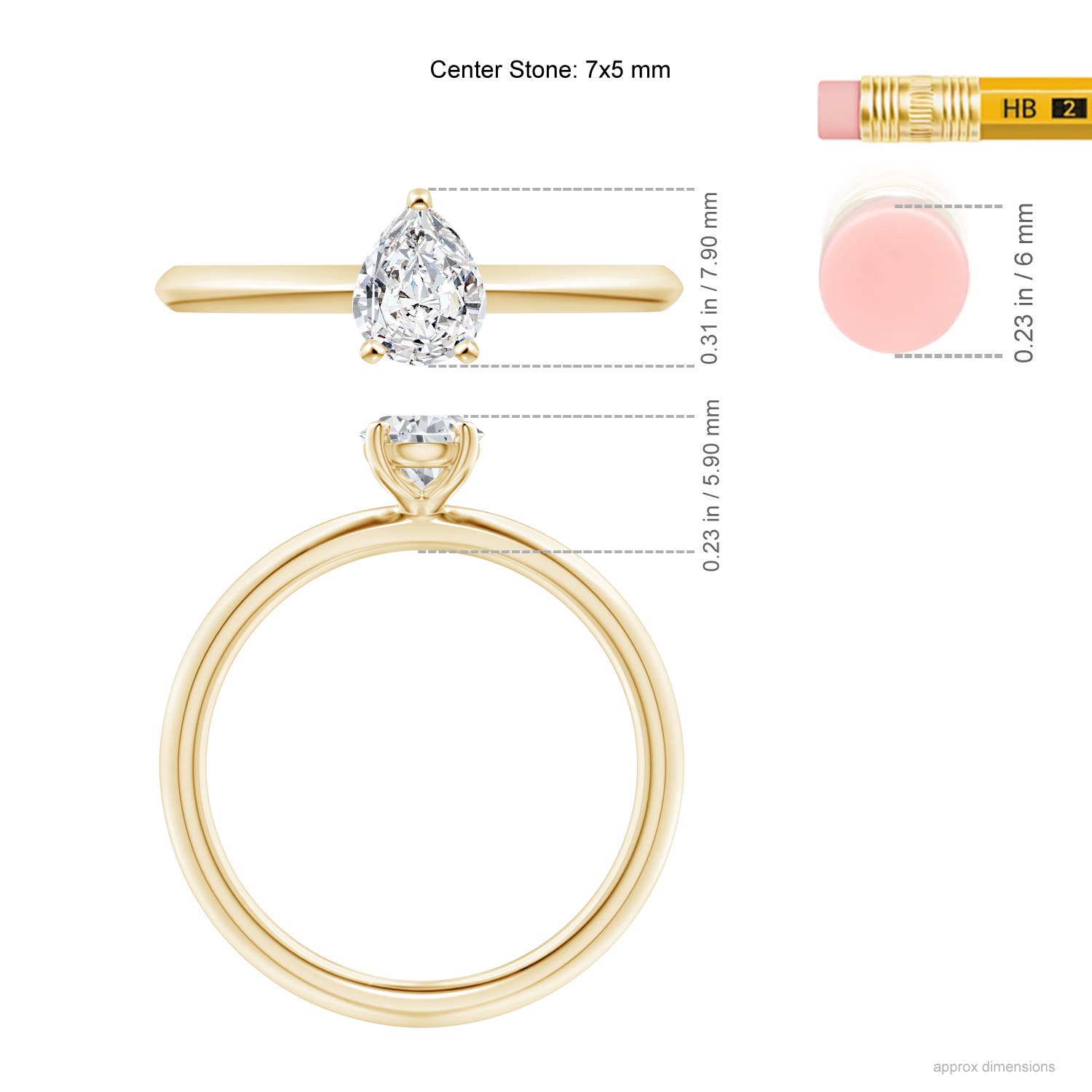 H, SI2 / 0.71 CT / 14 KT Yellow Gold