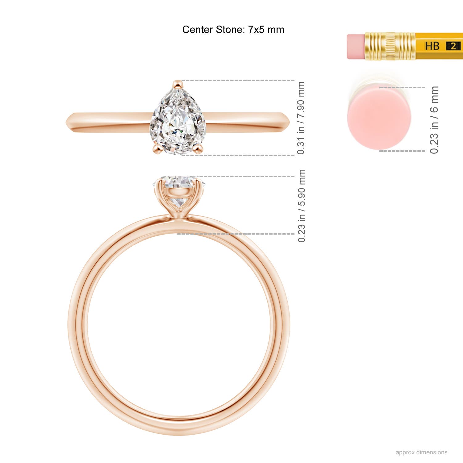 I-J, I1-I2 / 0.71 CT / 14 KT Rose Gold