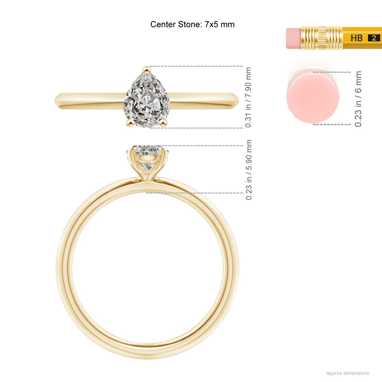 K, I3 / 0.71 CT / 14 KT Yellow Gold