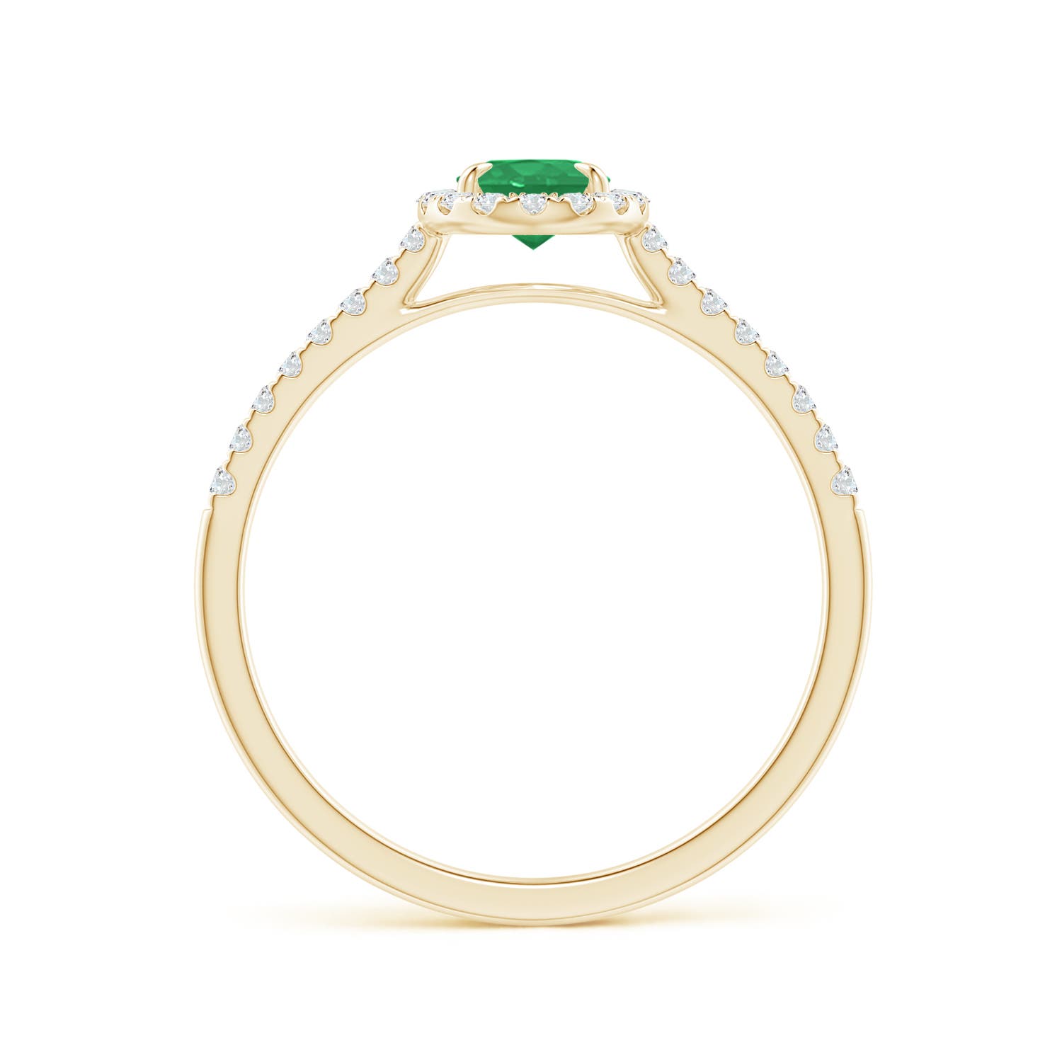 A - Emerald / 0.64 CT / 14 KT Yellow Gold