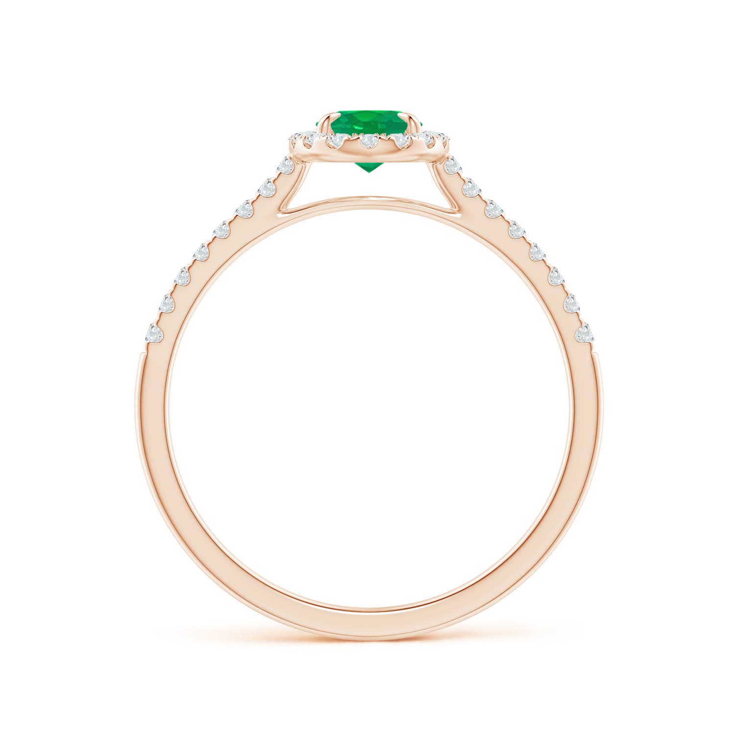 AA - Emerald / 0.64 CT / 14 KT Rose Gold