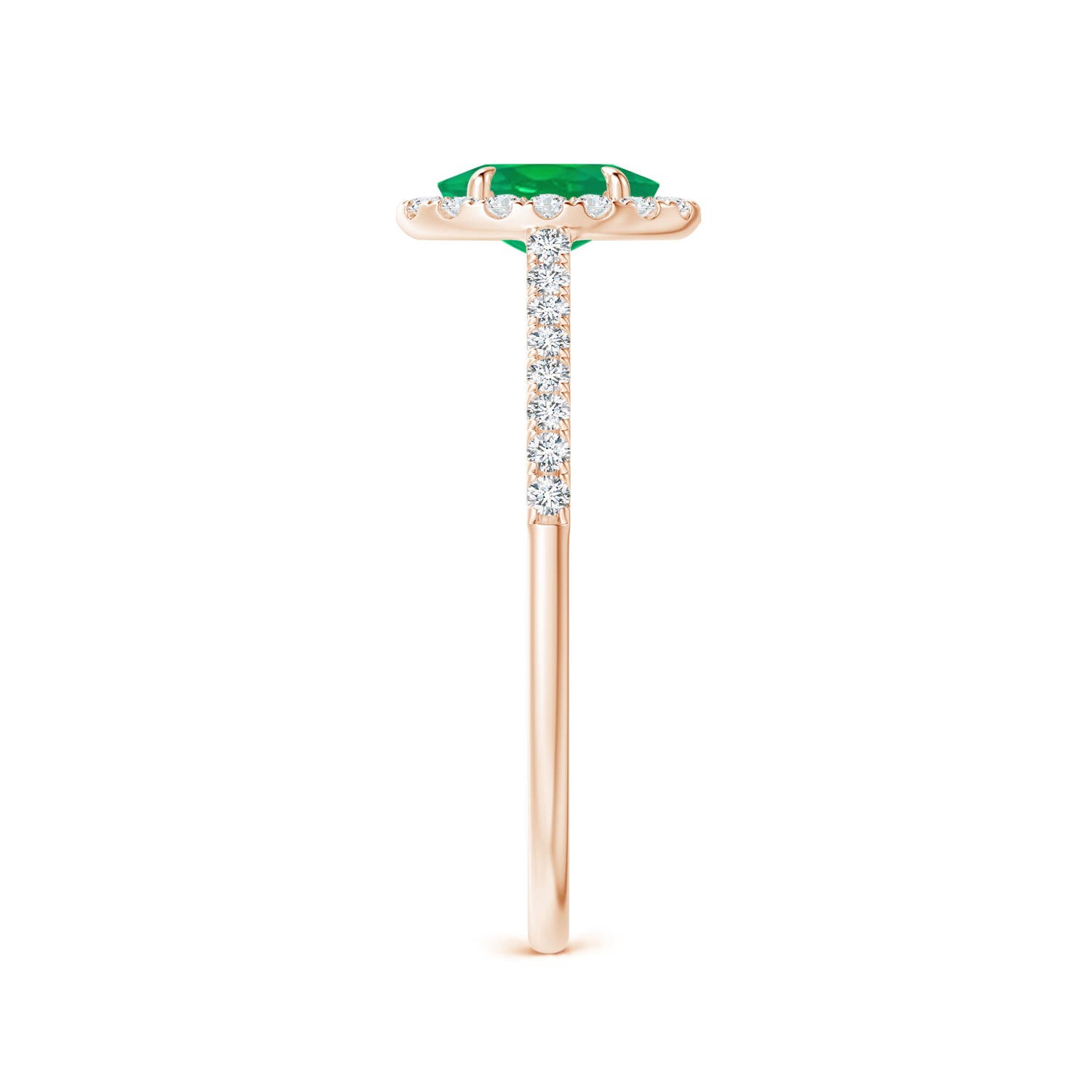 AA - Emerald / 0.64 CT / 14 KT Rose Gold