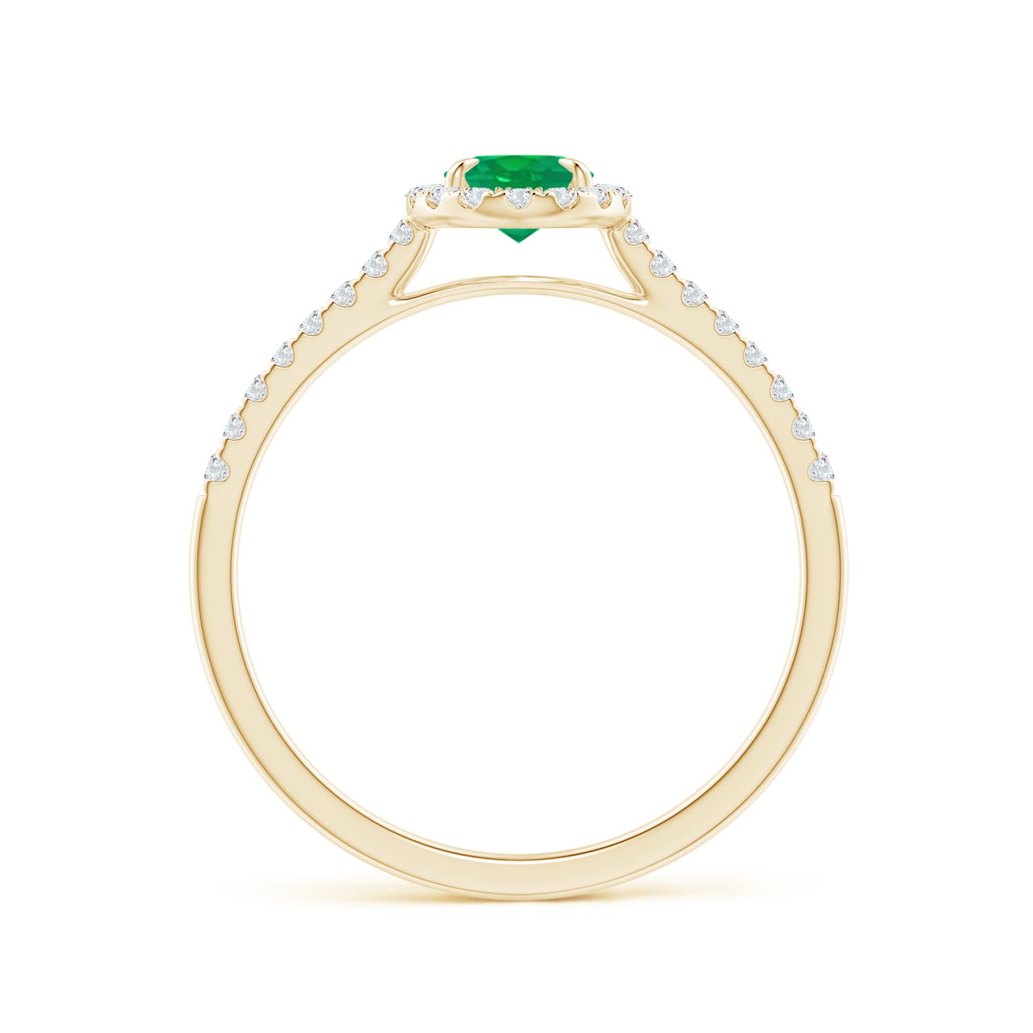 AA - Emerald / 0.64 CT / 14 KT Yellow Gold