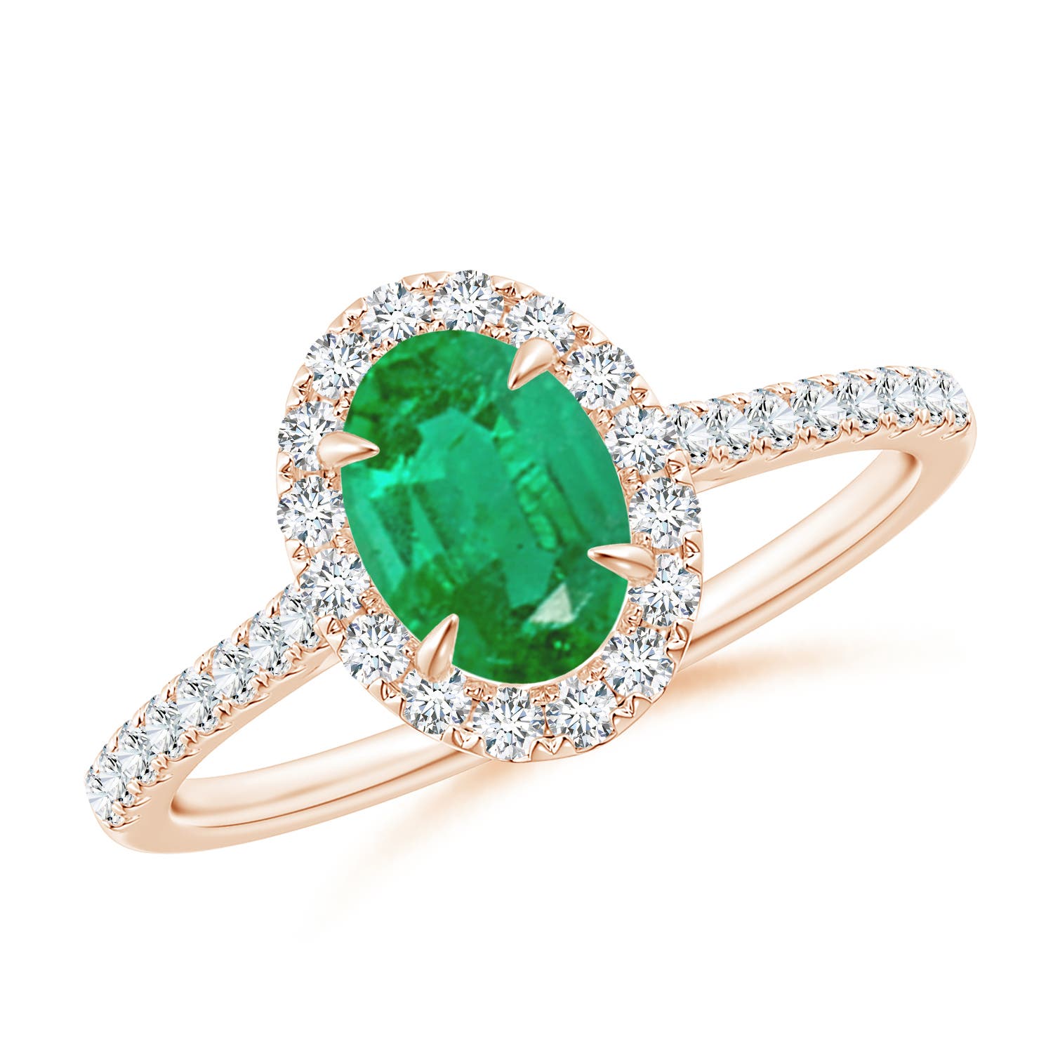 AA - Emerald / 0.98 CT / 14 KT Rose Gold