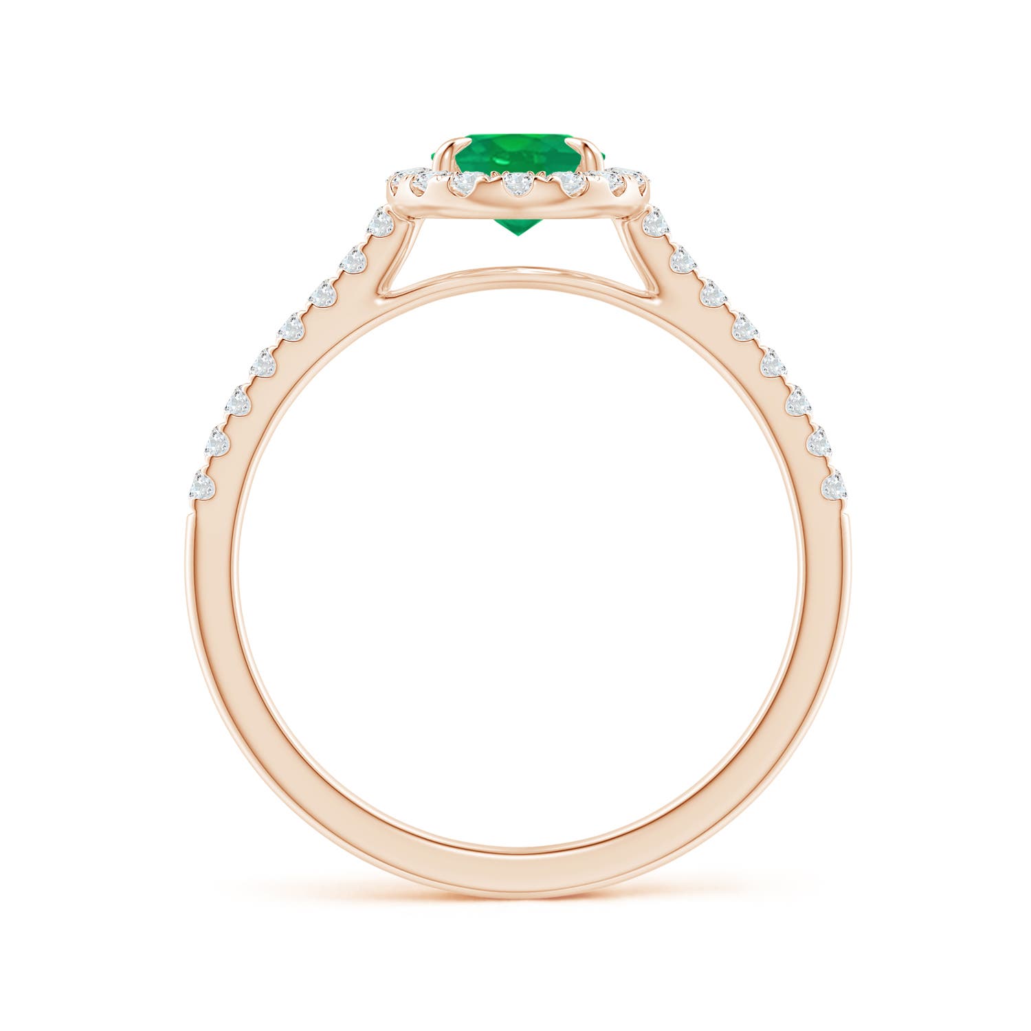 AA - Emerald / 0.98 CT / 14 KT Rose Gold