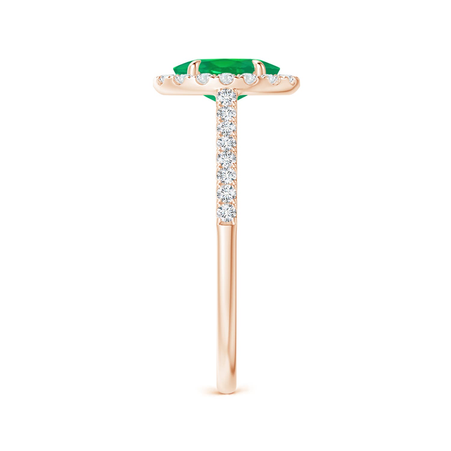 AA - Emerald / 0.98 CT / 14 KT Rose Gold