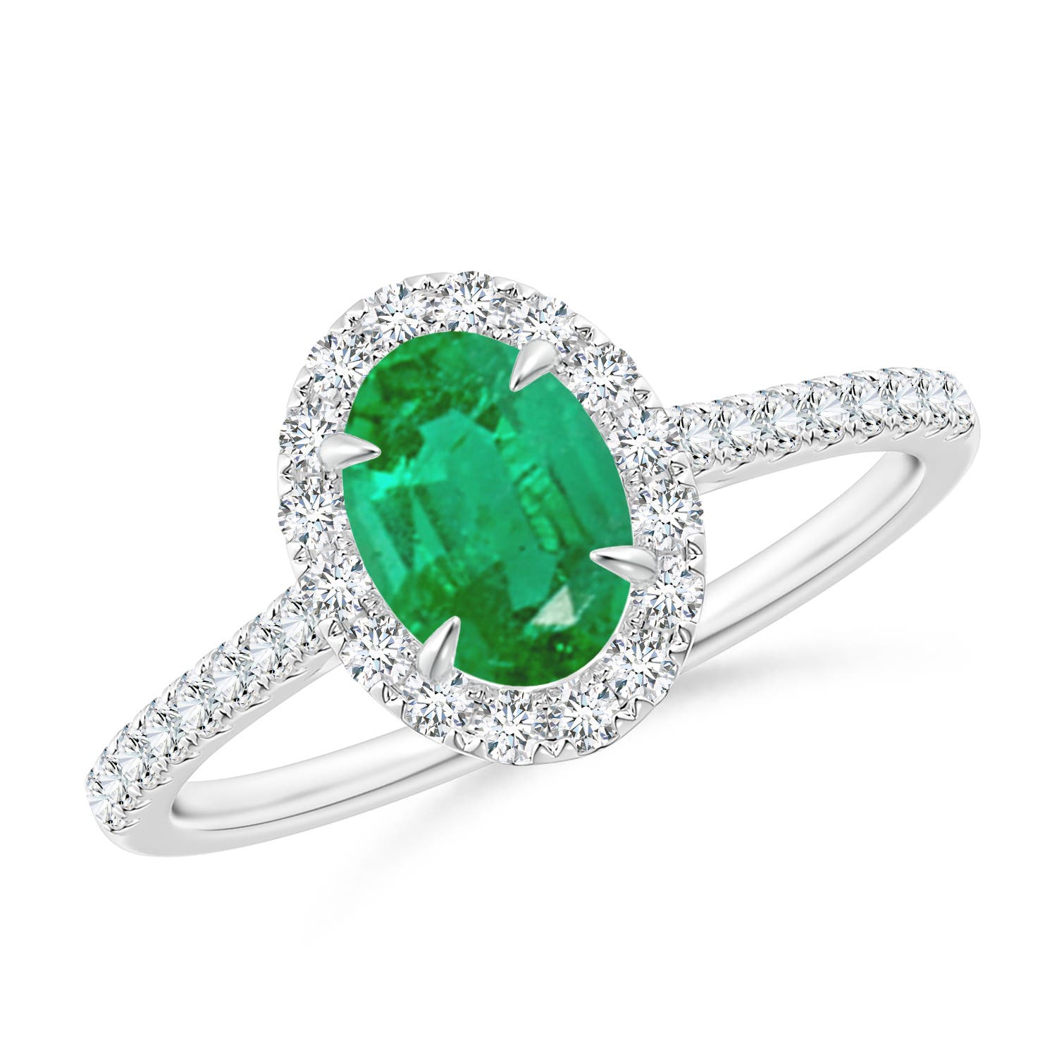 AA - Emerald / 0.98 CT / 14 KT White Gold