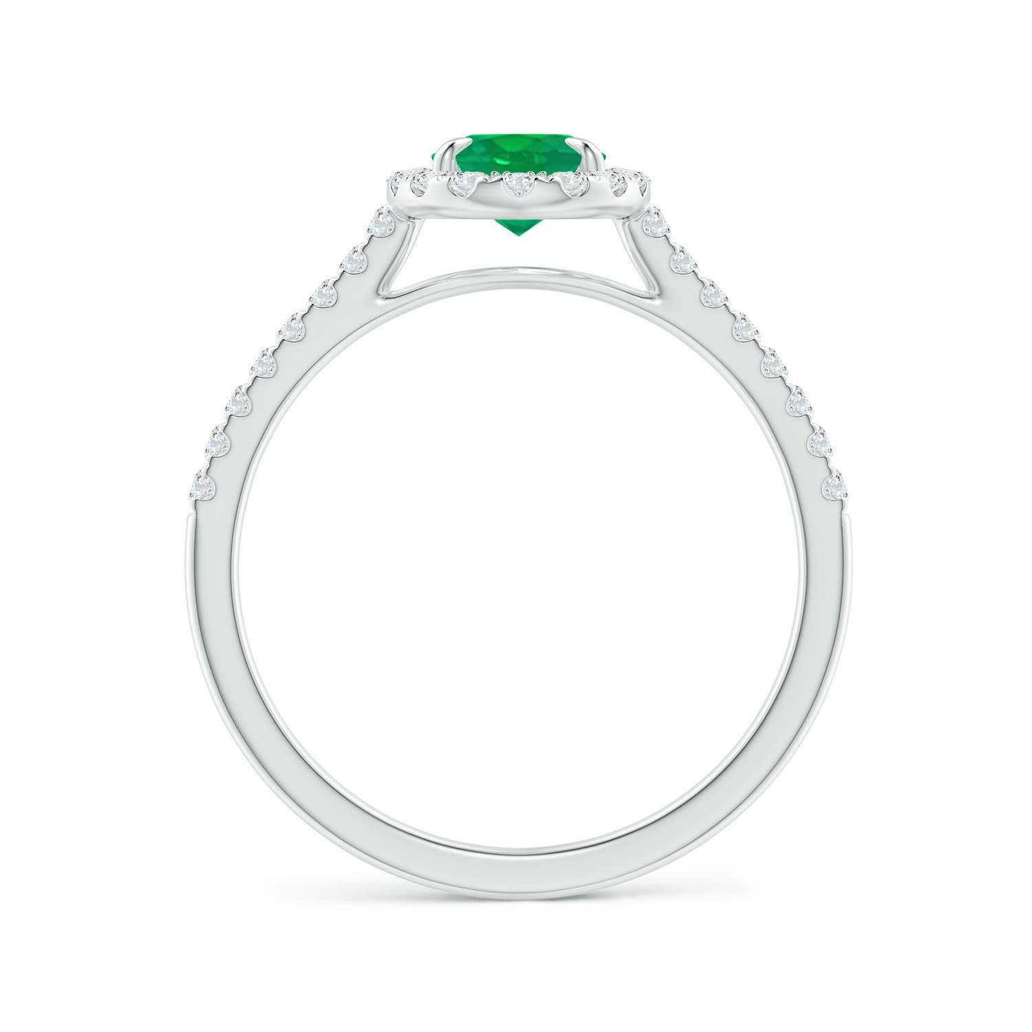 AA - Emerald / 0.98 CT / 14 KT White Gold