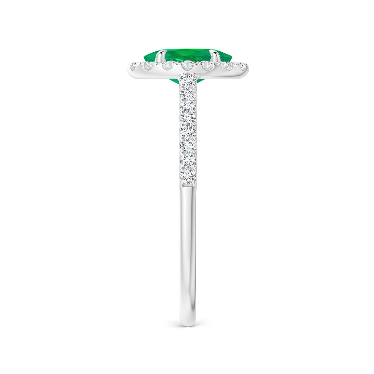 AA - Emerald / 0.98 CT / 14 KT White Gold