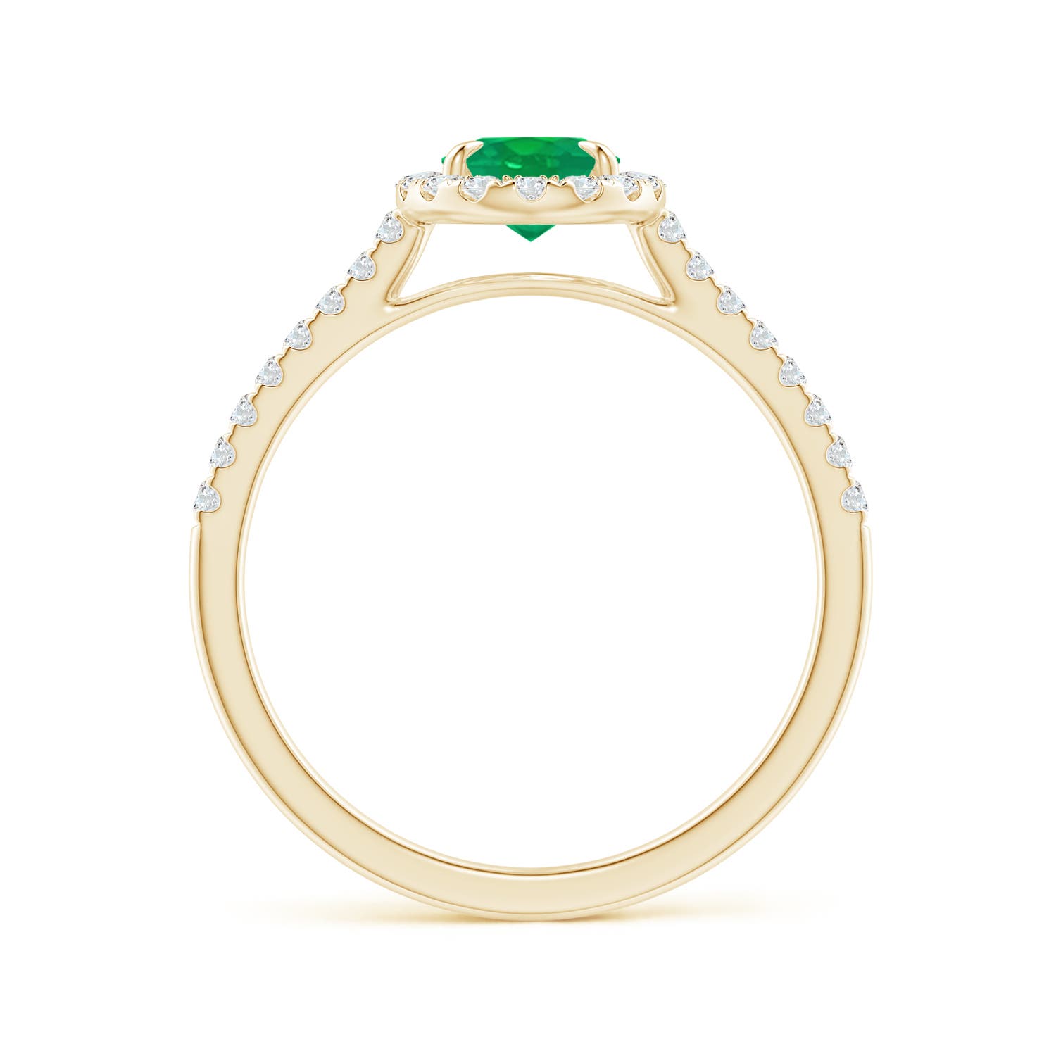 AA - Emerald / 0.98 CT / 14 KT Yellow Gold