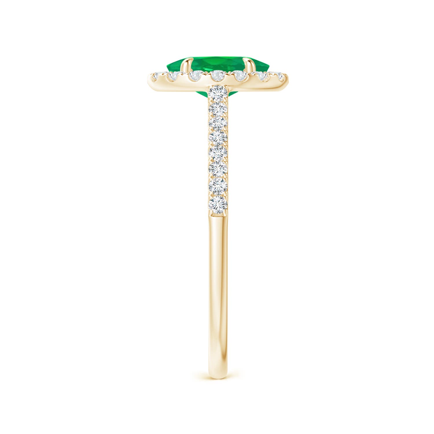 AA - Emerald / 0.98 CT / 14 KT Yellow Gold