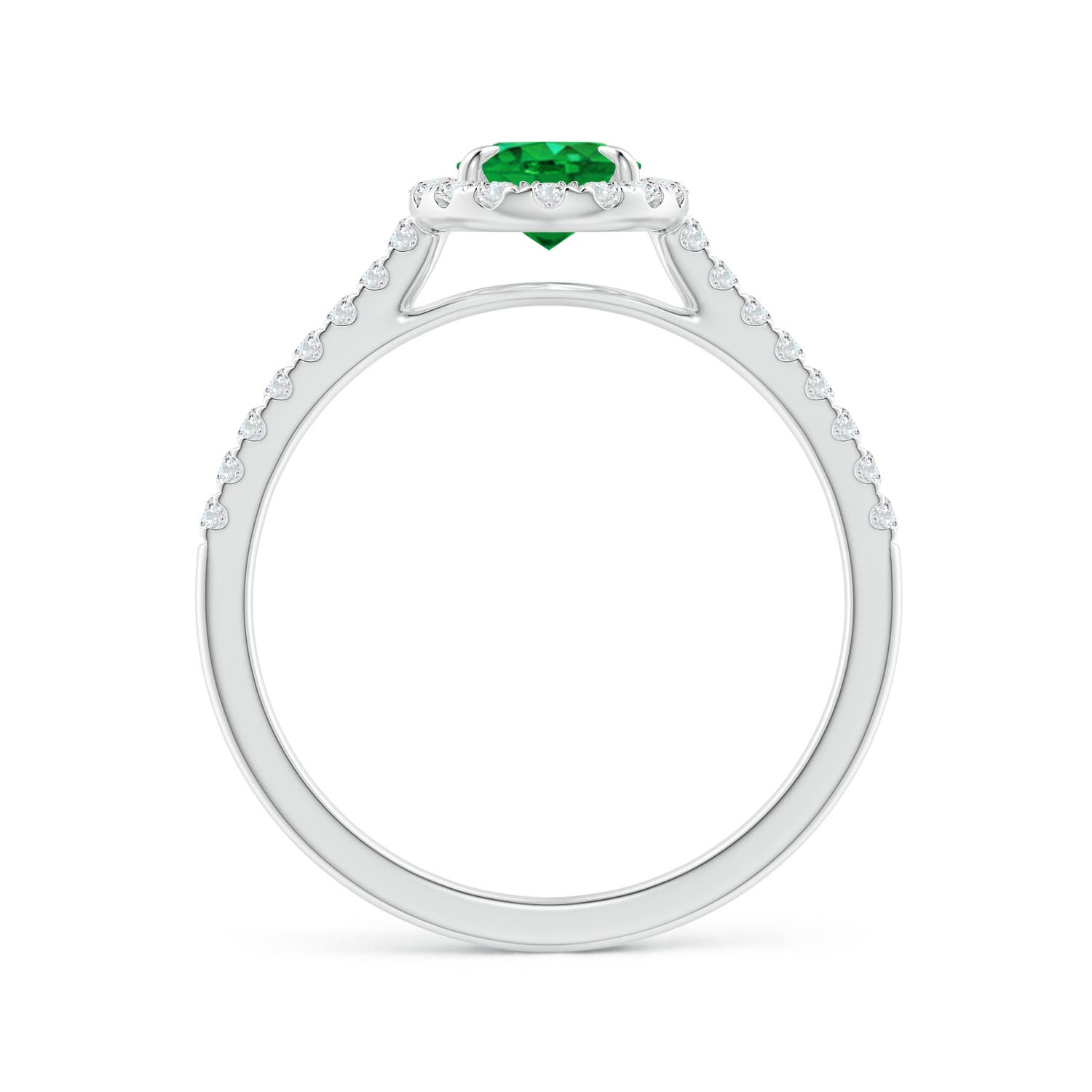 AAA - Emerald / 0.98 CT / 14 KT White Gold