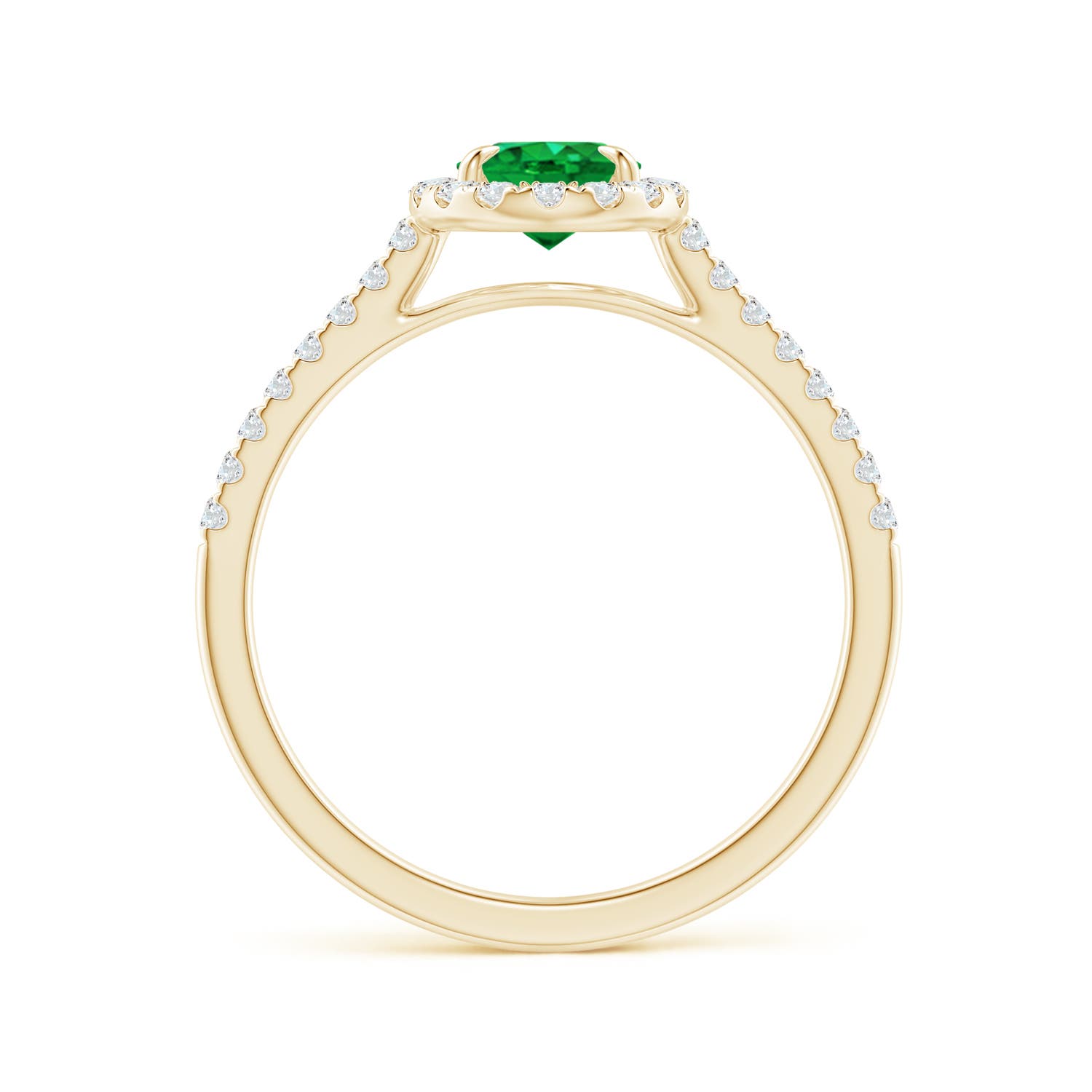 AAA - Emerald / 0.98 CT / 14 KT Yellow Gold