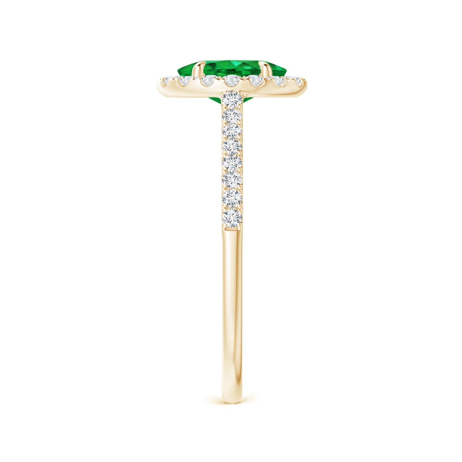 AAA - Emerald / 0.98 CT / 14 KT Yellow Gold