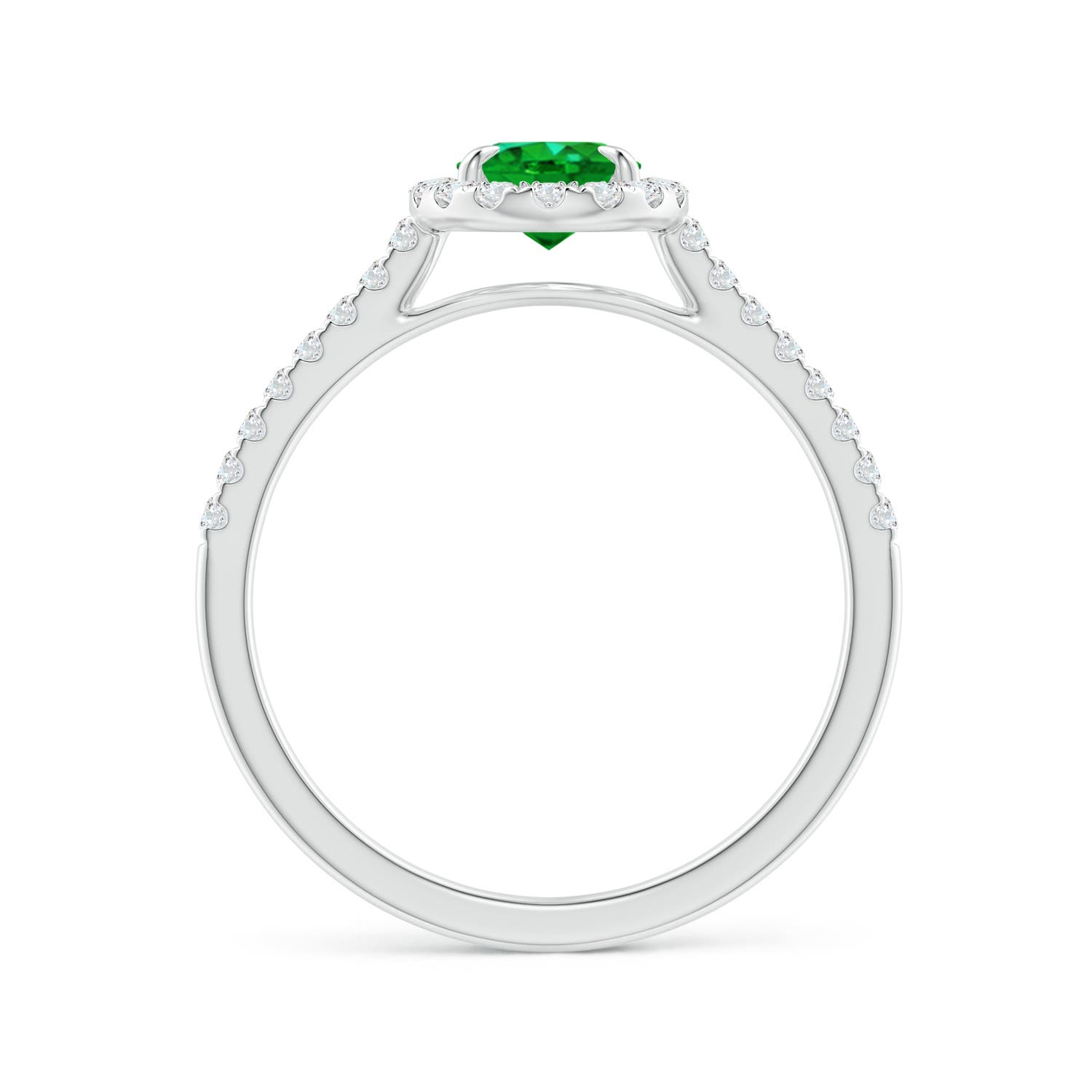 AAAA - Emerald / 0.98 CT / 14 KT White Gold