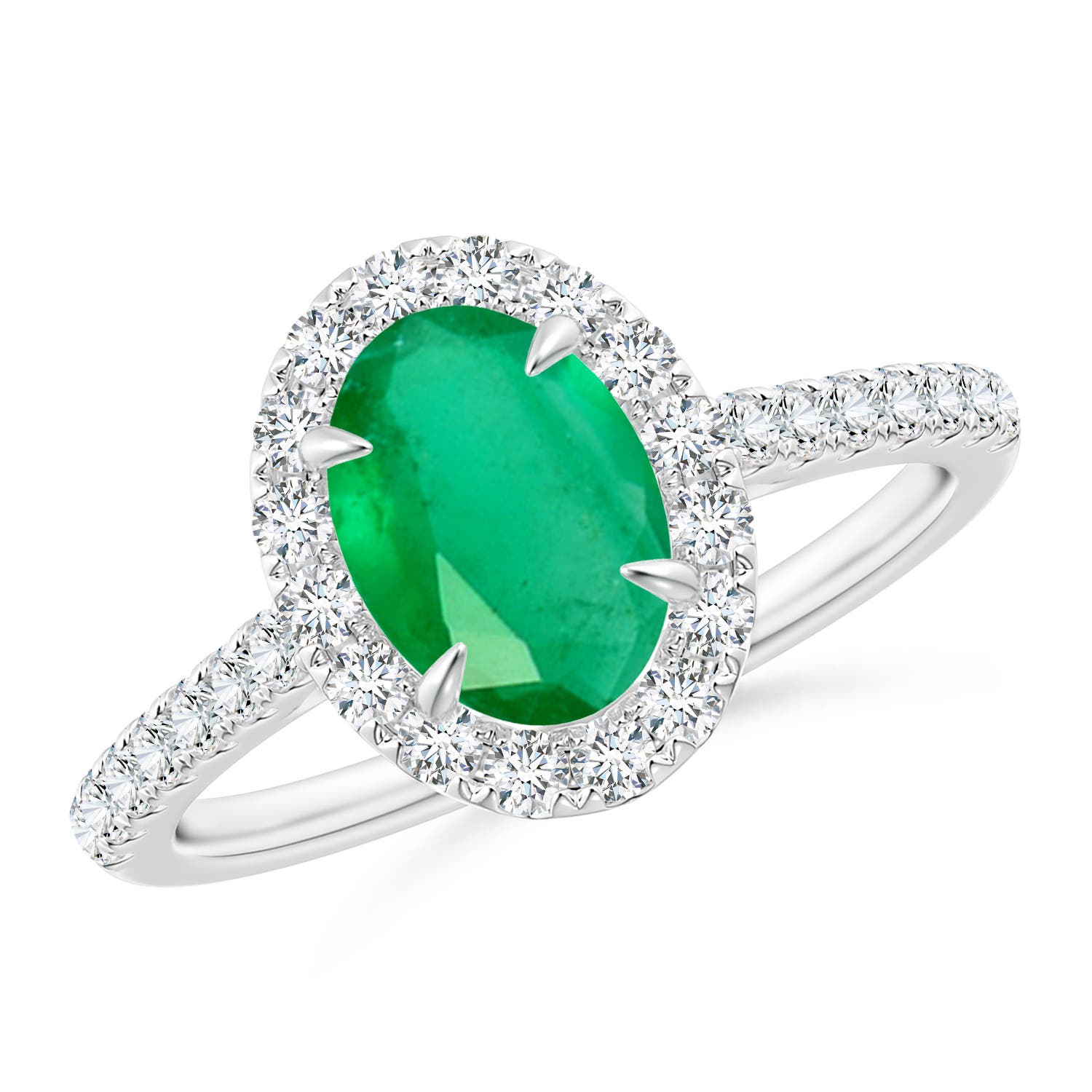 A - Emerald / 1.55 CT / 14 KT White Gold