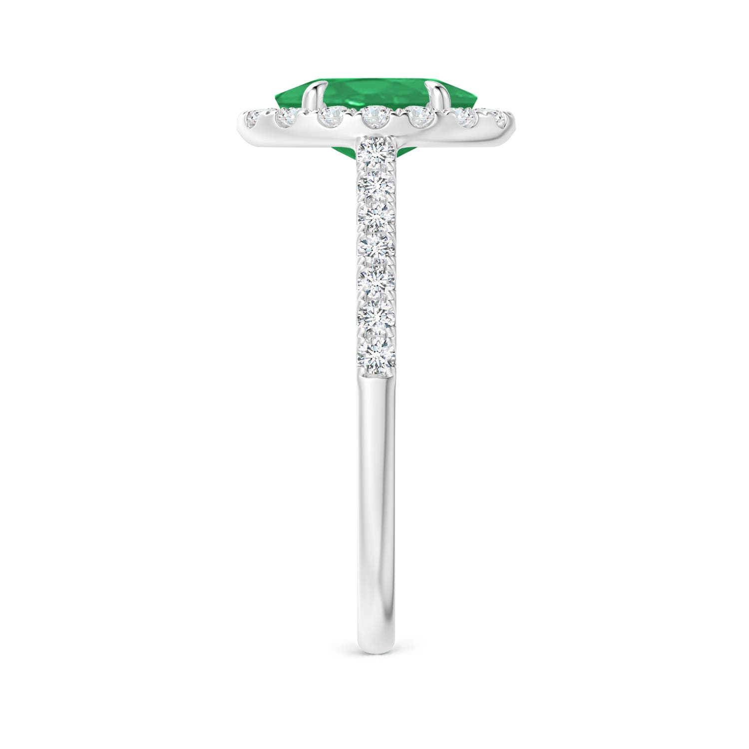 A - Emerald / 1.55 CT / 14 KT White Gold