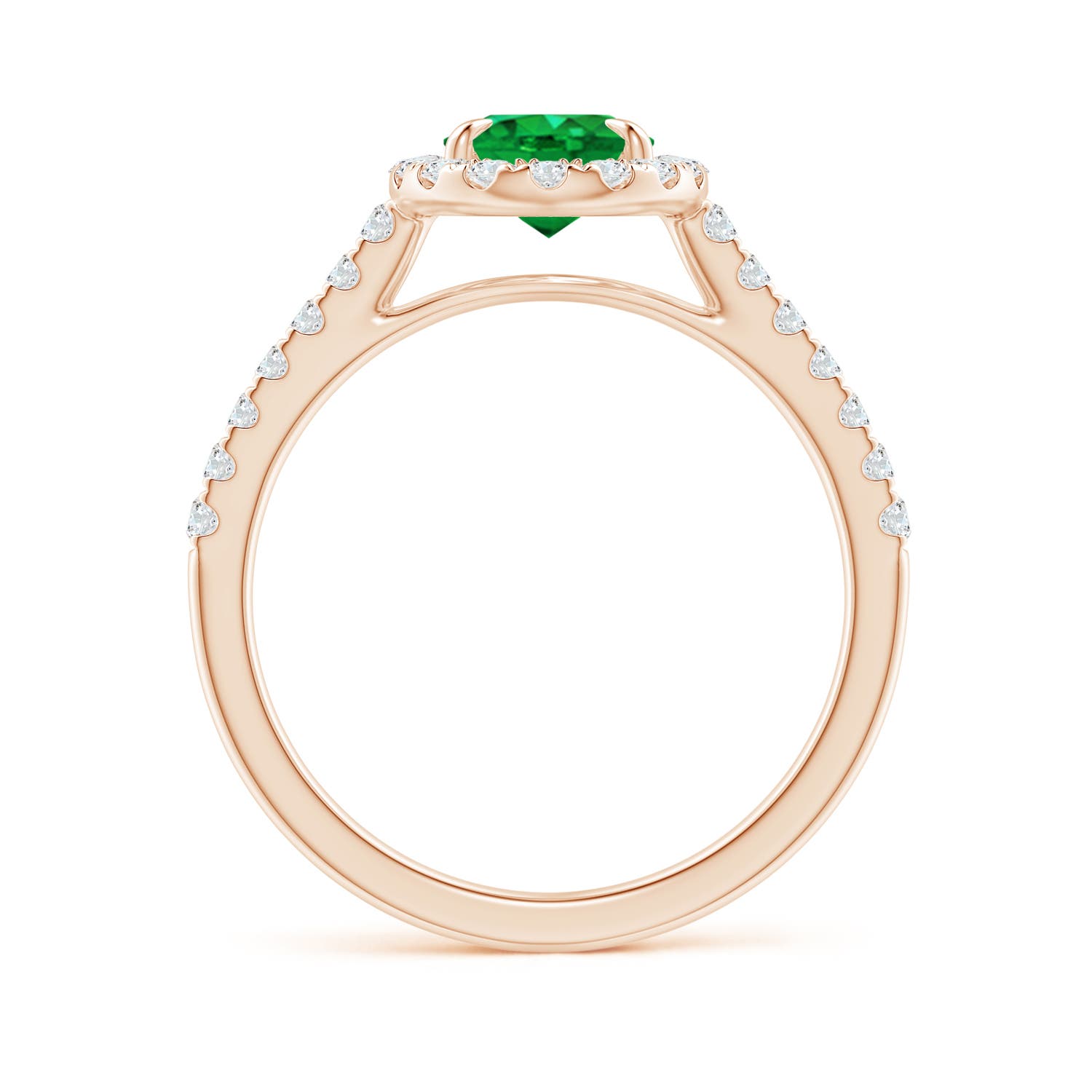 AAA - Emerald / 1.55 CT / 14 KT Rose Gold