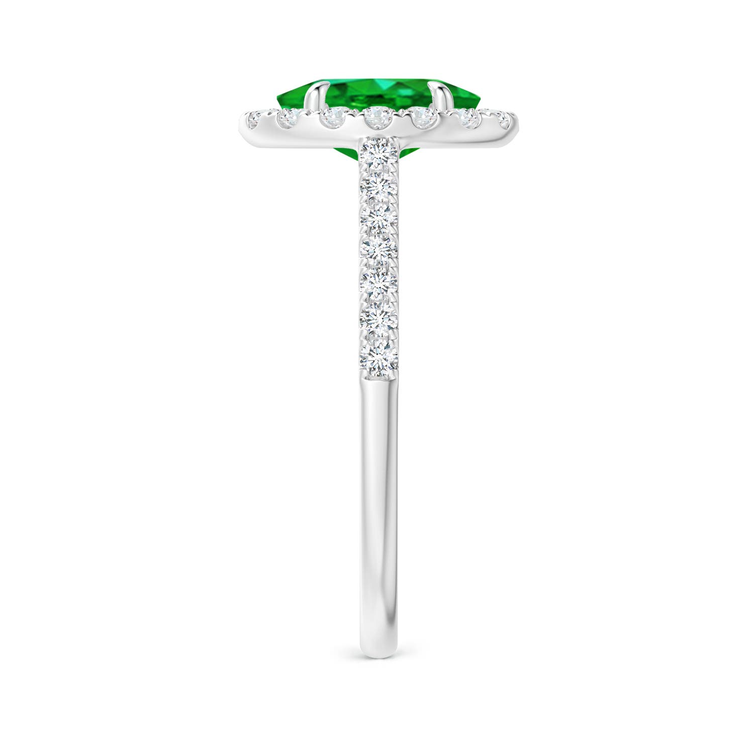 AAAA - Emerald / 1.55 CT / 14 KT White Gold