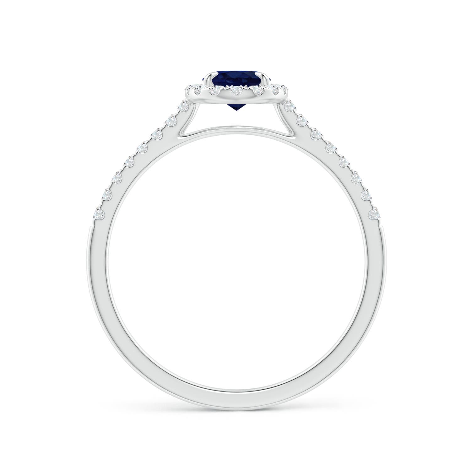 A - Blue Sapphire / 0.84 CT / 14 KT White Gold