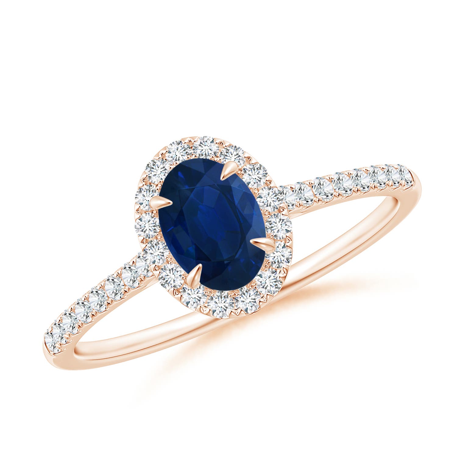 AA - Blue Sapphire / 0.84 CT / 14 KT Rose Gold