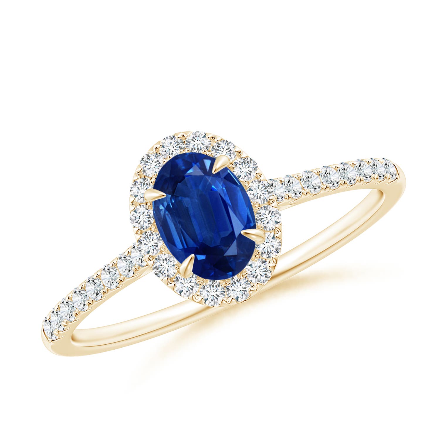 AAA - Blue Sapphire / 0.84 CT / 14 KT Yellow Gold