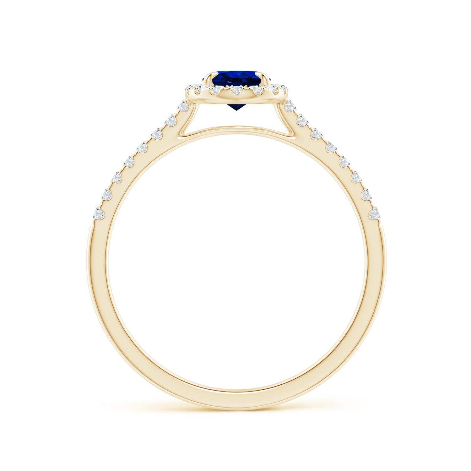 AAAA - Blue Sapphire / 0.84 CT / 14 KT Yellow Gold