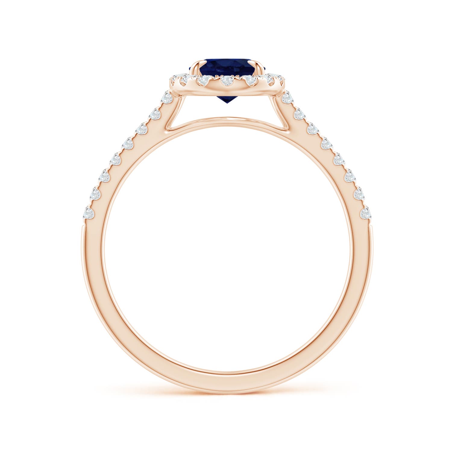 A - Blue Sapphire / 1.17 CT / 14 KT Rose Gold