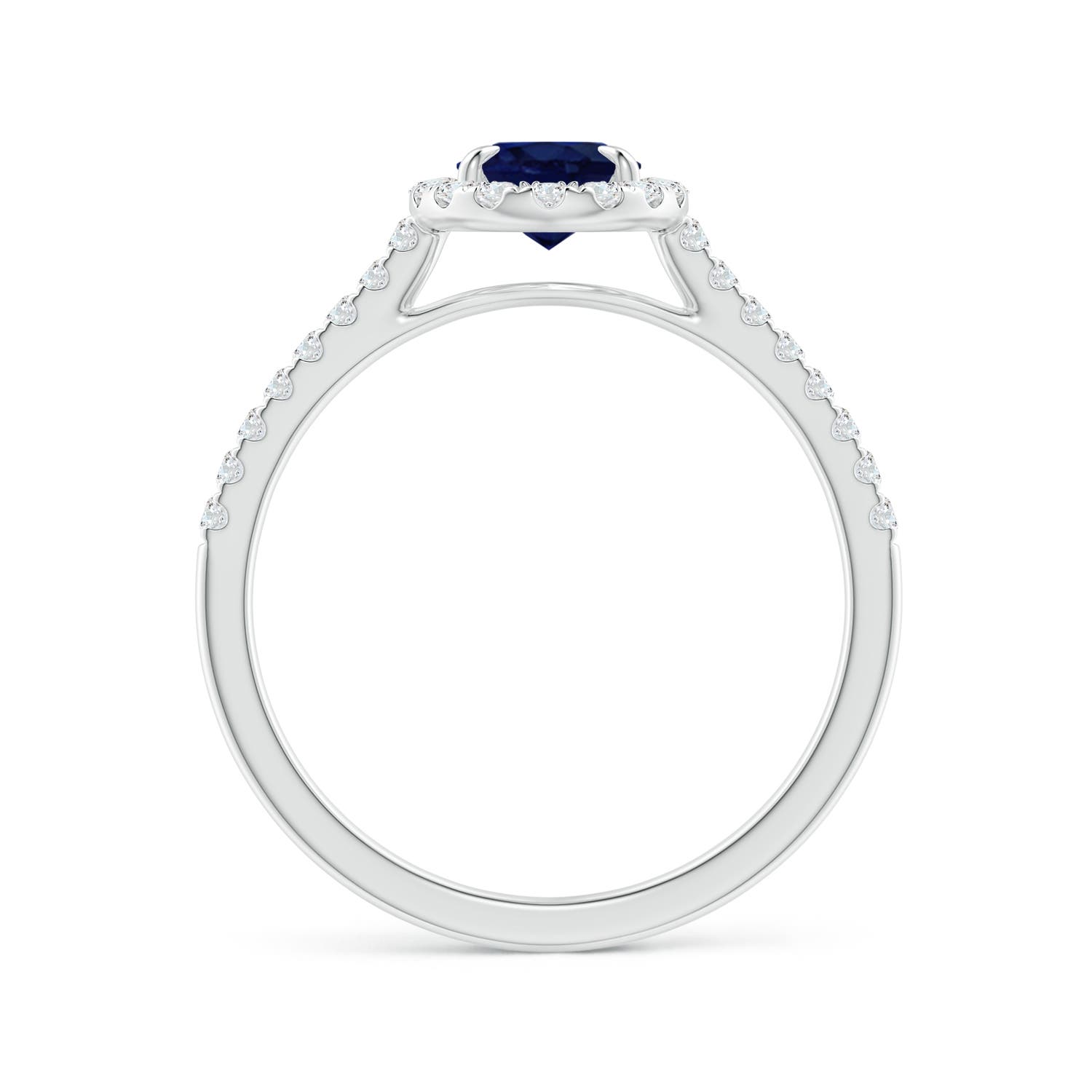 A - Blue Sapphire / 1.17 CT / 14 KT White Gold