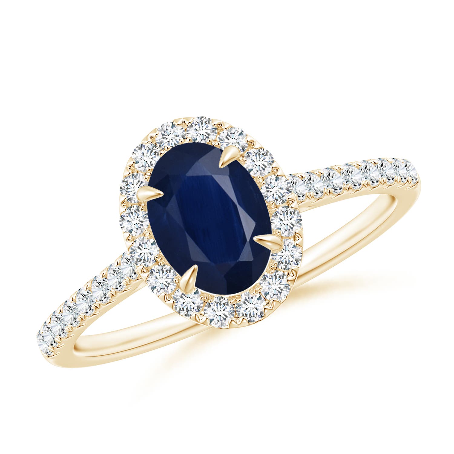 A - Blue Sapphire / 1.17 CT / 14 KT Yellow Gold