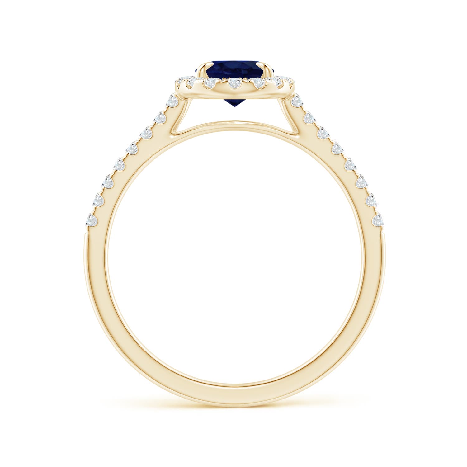 A - Blue Sapphire / 1.17 CT / 14 KT Yellow Gold