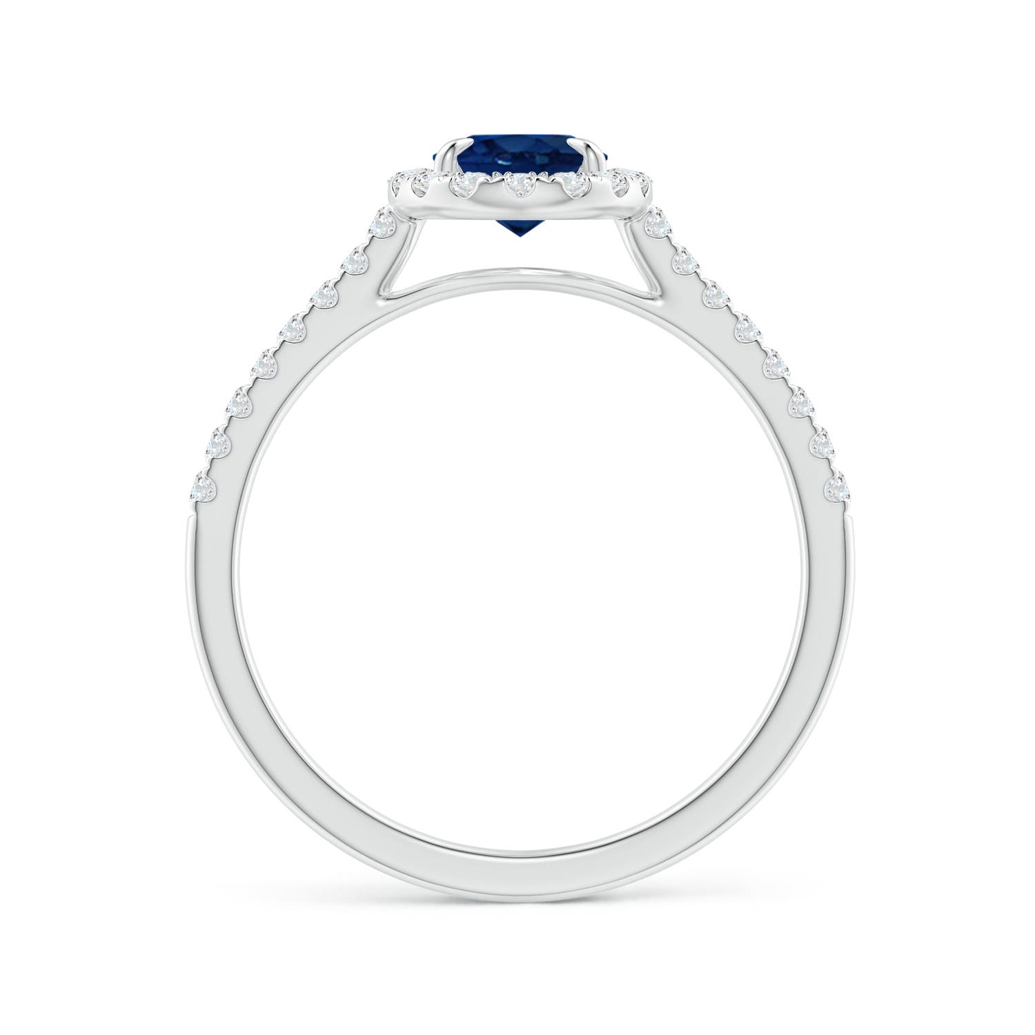 AA - Blue Sapphire / 1.17 CT / 14 KT White Gold