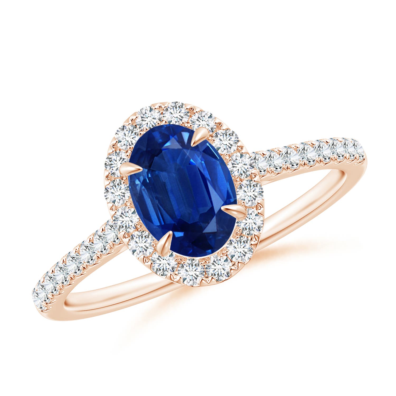 AAA - Blue Sapphire / 1.17 CT / 14 KT Rose Gold