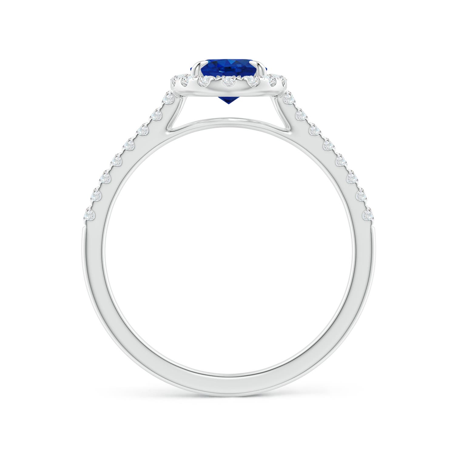 AAA - Blue Sapphire / 1.17 CT / 14 KT White Gold