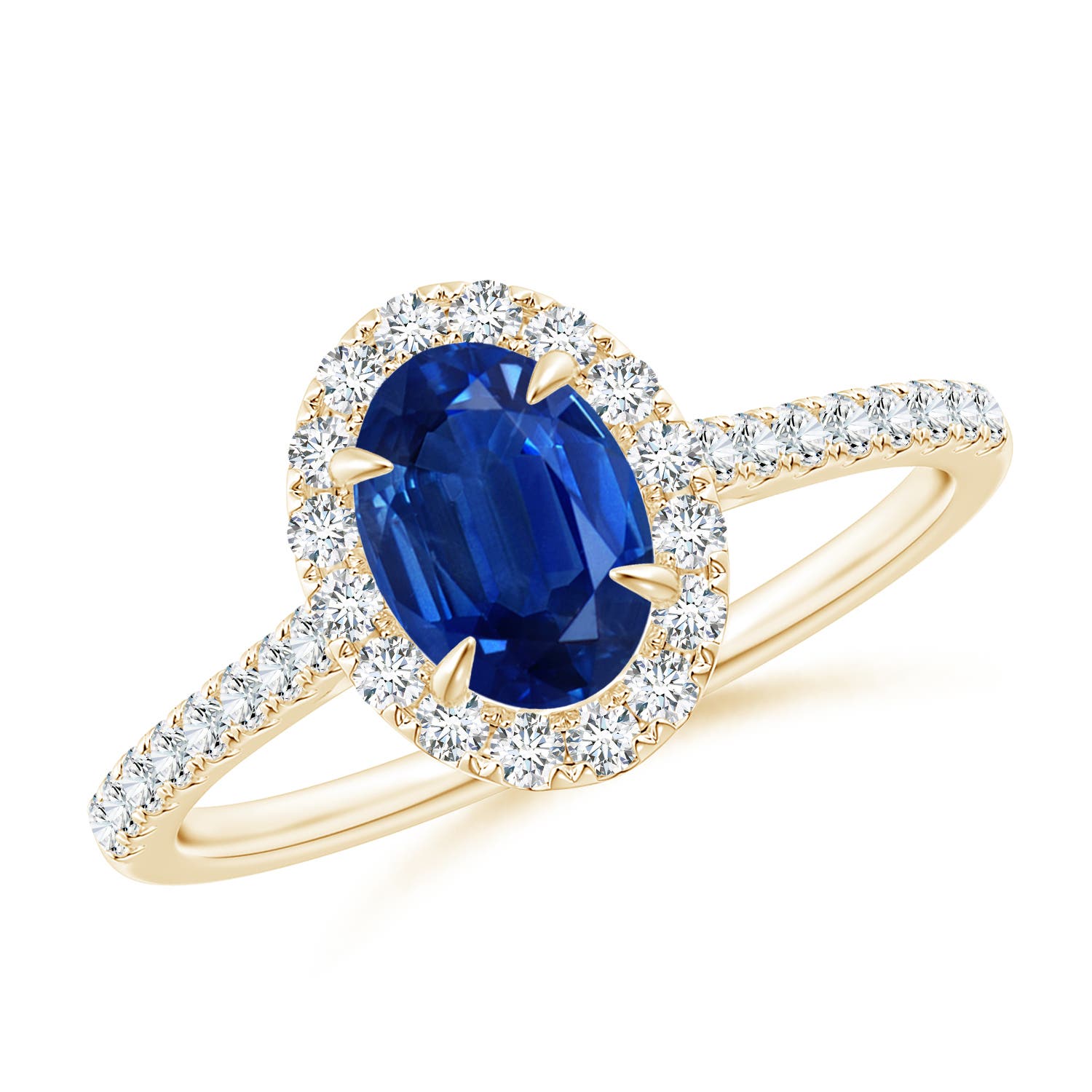 AAA - Blue Sapphire / 1.17 CT / 14 KT Yellow Gold