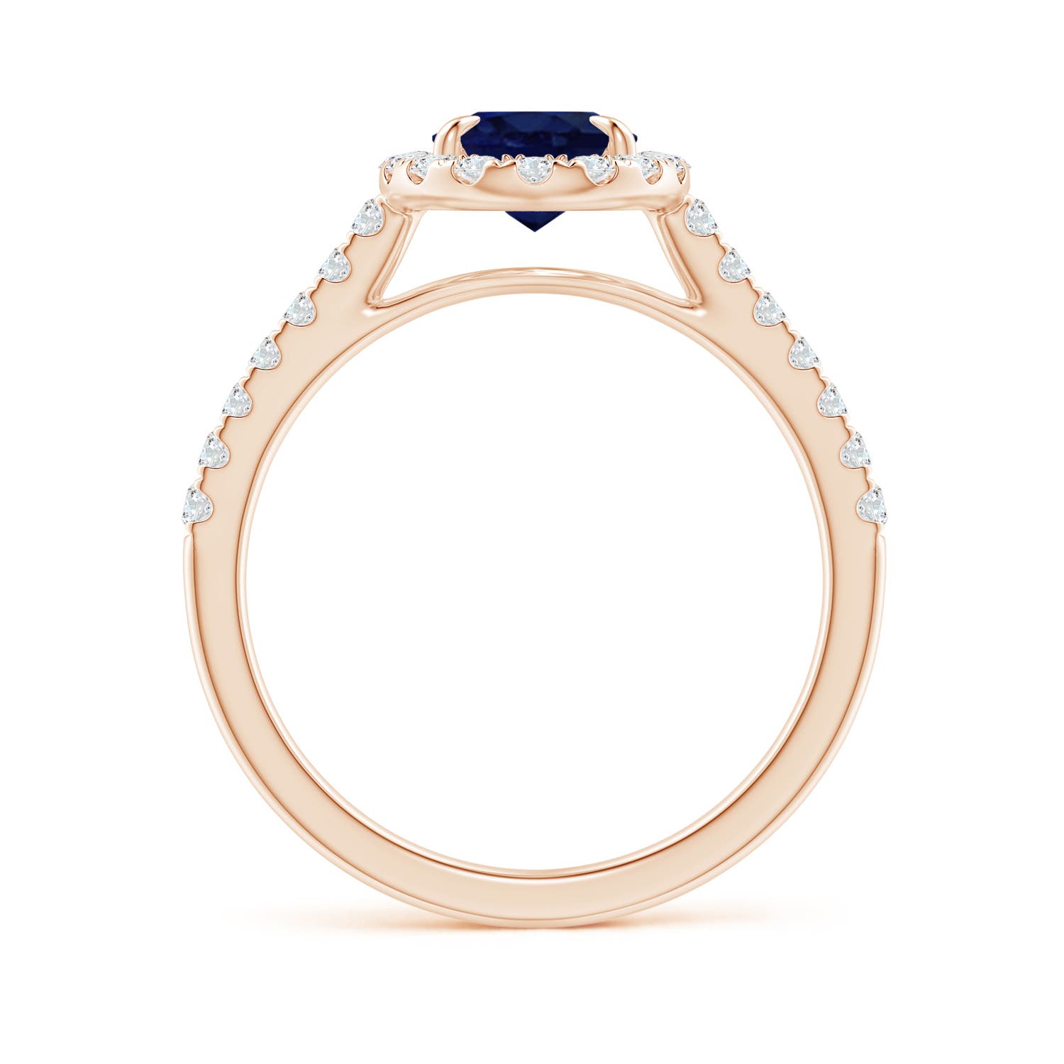 A - Blue Sapphire / 2 CT / 14 KT Rose Gold