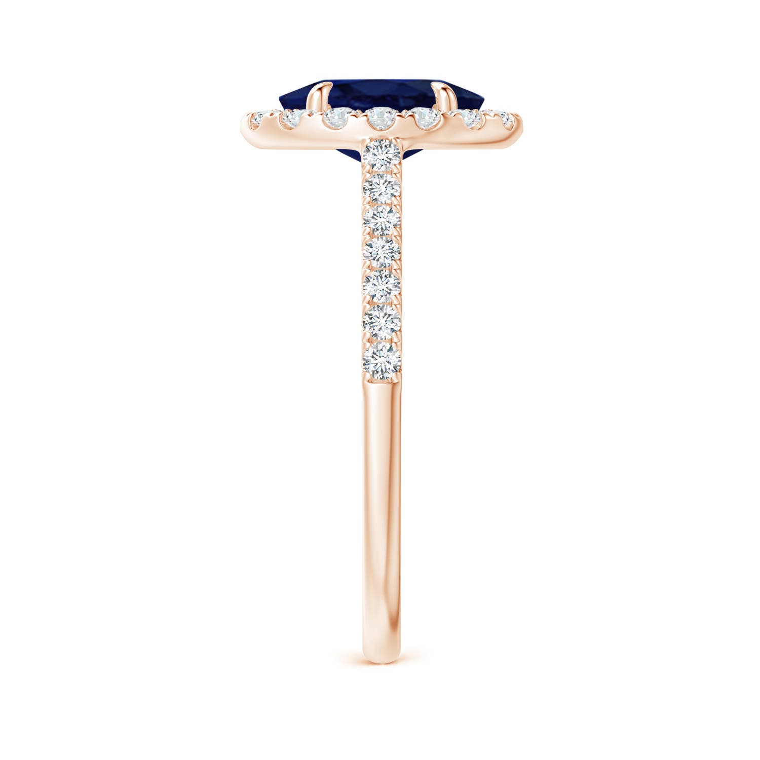 A - Blue Sapphire / 2 CT / 14 KT Rose Gold